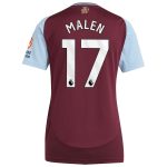aston villa adidas home shirt 2024-25 – womens with malen 17 printing Collection - Official Aston Villa Kits