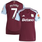aston villa adidas home shirt 2024-25 – womens with mcginn 7 printing Collection - Official Aston Villa Kits