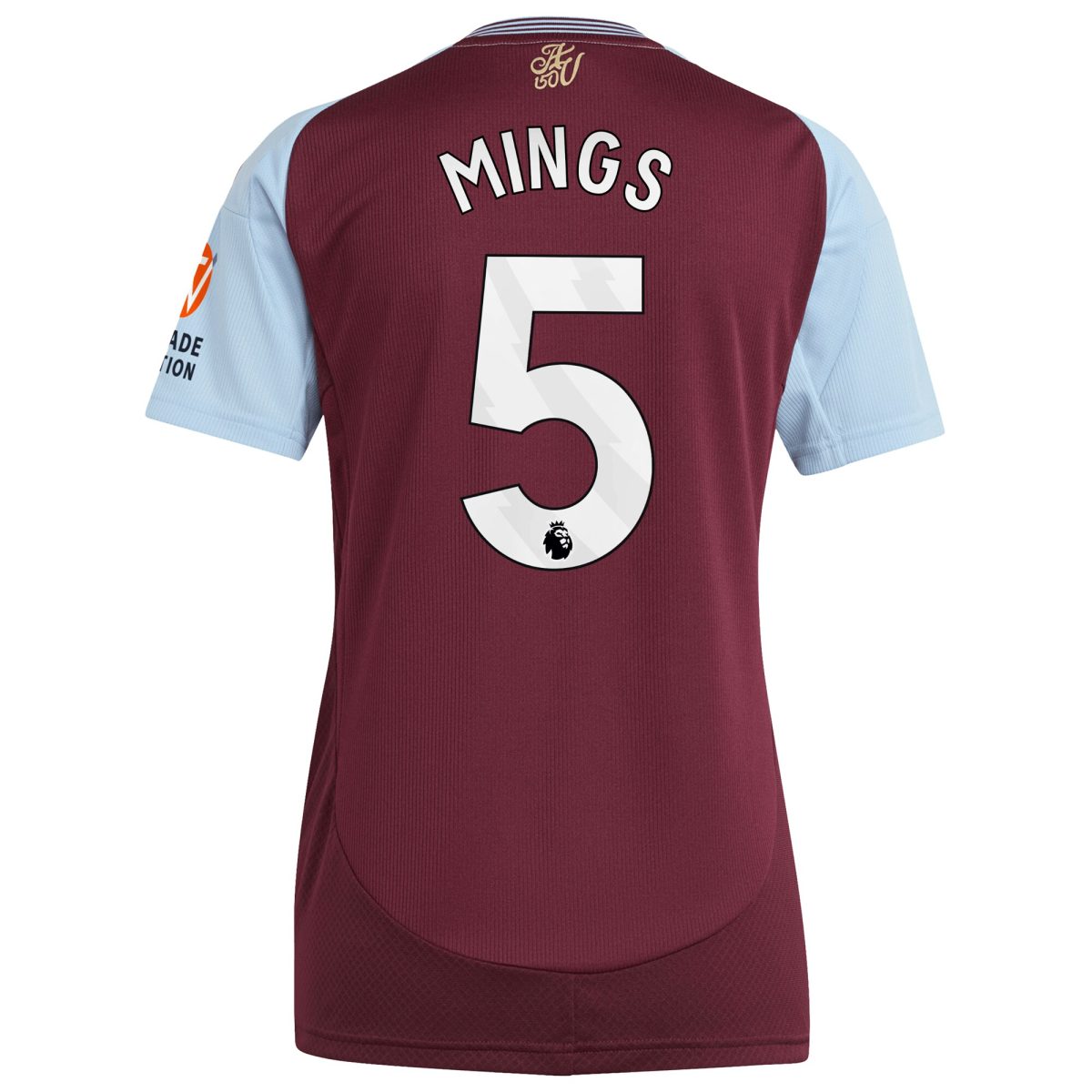 aston villa adidas home shirt 2024-25 – womens with mings 5 printing Collection - Official Aston Villa Kits