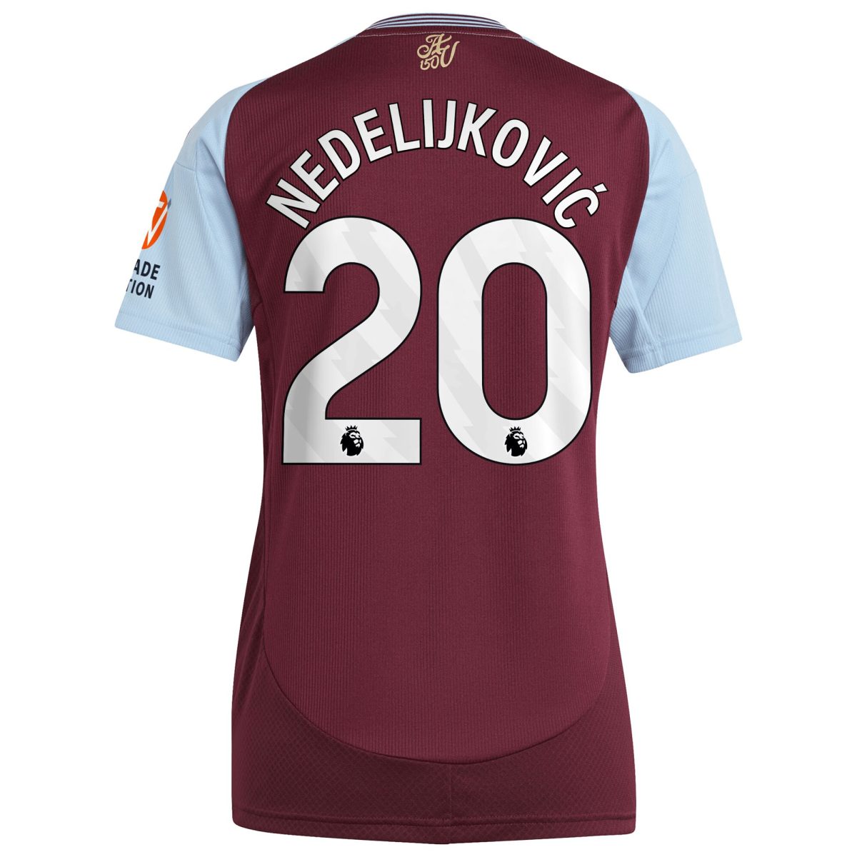 aston villa adidas home shirt 2024-25 – womens with nedeljković 20 printing Collection - Official Aston Villa Kits