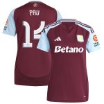 aston villa adidas home shirt 2024-25 – womens with pau 14 cup printing Collection - Official Aston Villa Kits