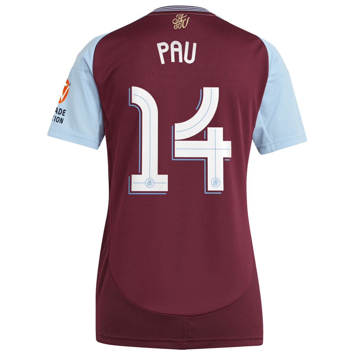 aston villa adidas home shirt 2024-25 – womens with pau 14 cup printing Collection - Official Aston Villa Kits