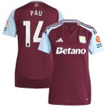 aston villa adidas home shirt 2024-25 – womens with pau 14 printing Collection - Official Aston Villa Kits