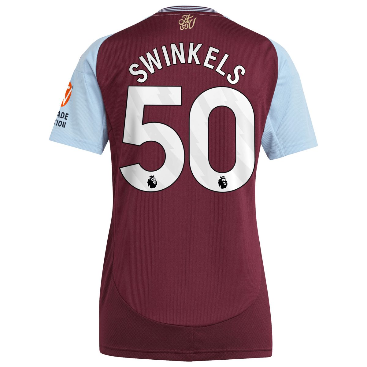 aston villa adidas home shirt 2024-25 – womens with swinkels 50 printing Collection - Official Aston Villa Kits
