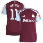 aston villa adidas home shirt 2024-25 – womens with watkins 11 cup printing Collection - Official Aston Villa Kits