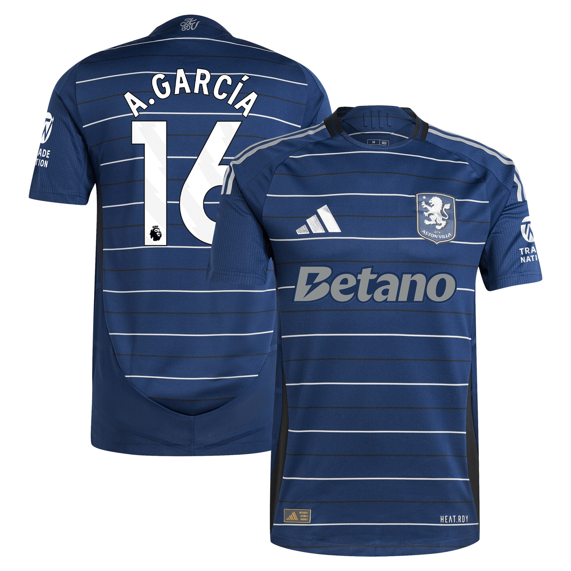 aston villa adidas third authentic shirt 2024-25 with a.garcía 16 printing Collection - Official Aston Villa Kits