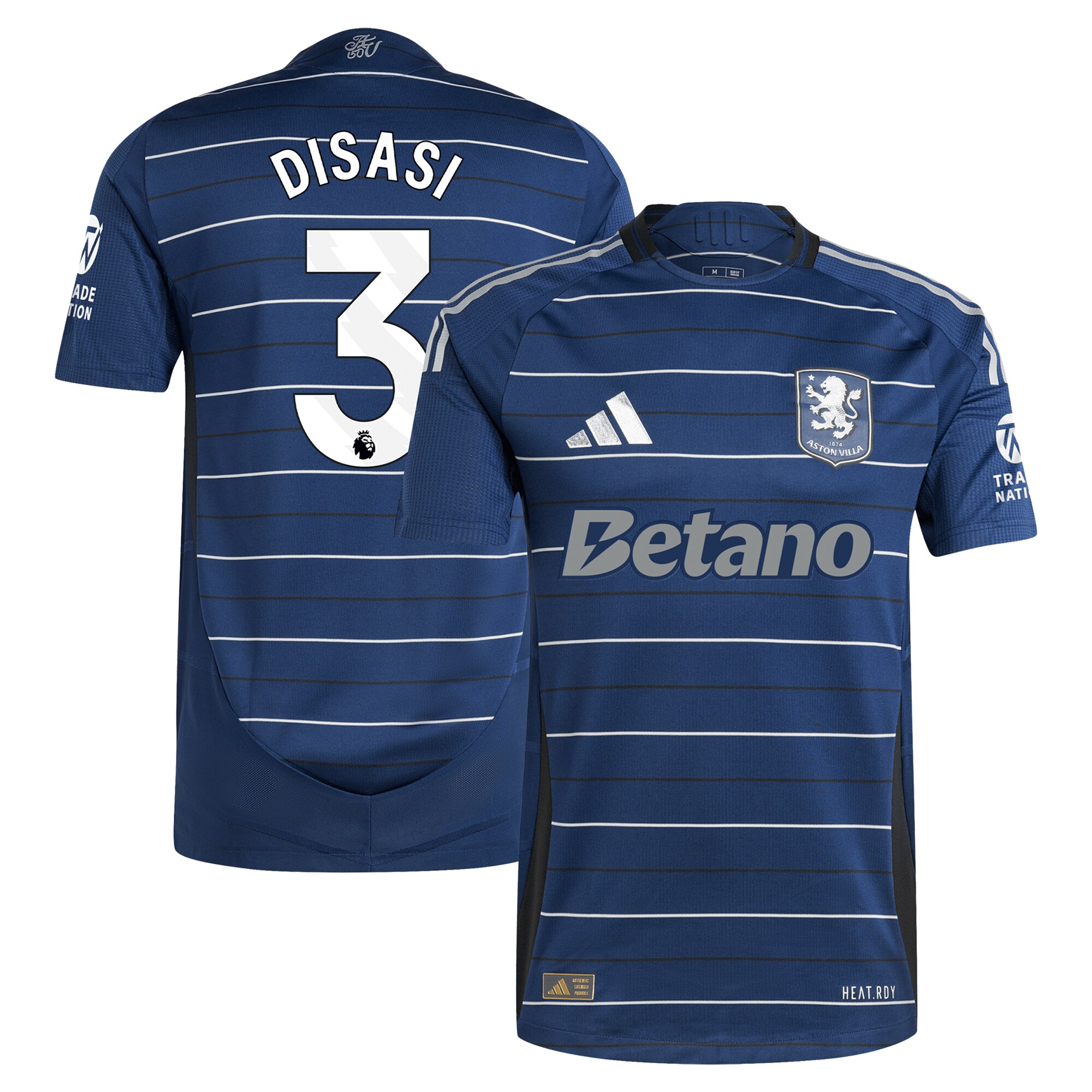 aston villa adidas third authentic shirt 2024-25 with disasi 3 printing Collection - Official Aston Villa Kits