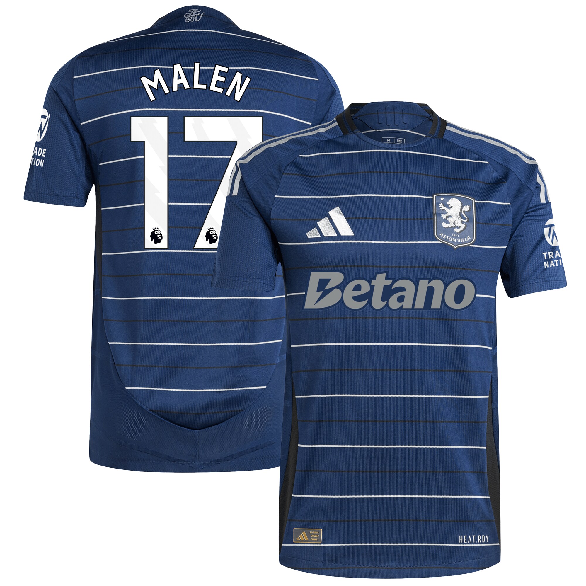 aston villa adidas third authentic shirt 2024-25 with malen 17 printing Collection - Official Aston Villa Kits