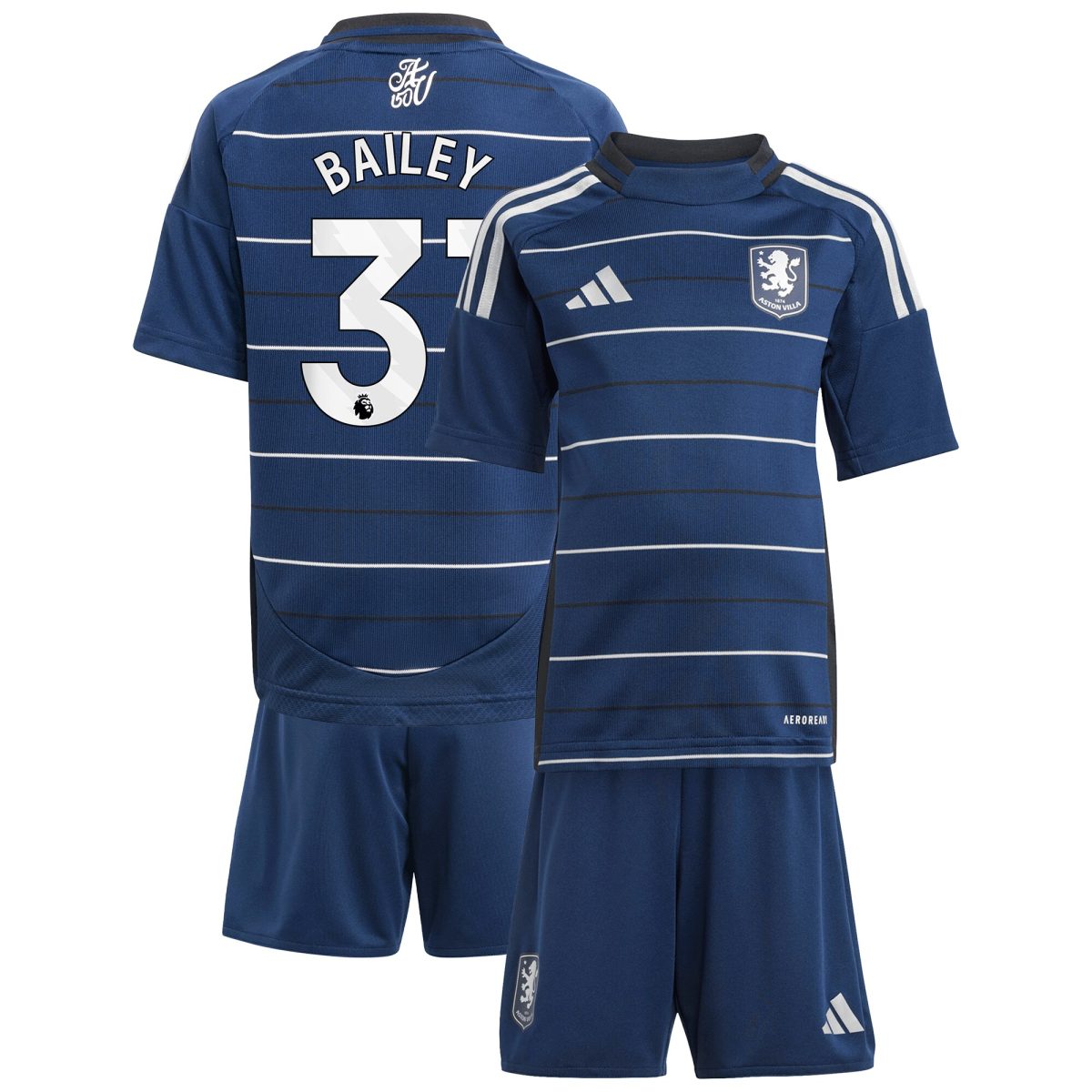 aston villa adidas third minikit 2024-25 with bailey 31 printing Collection - Official Aston Villa Kits