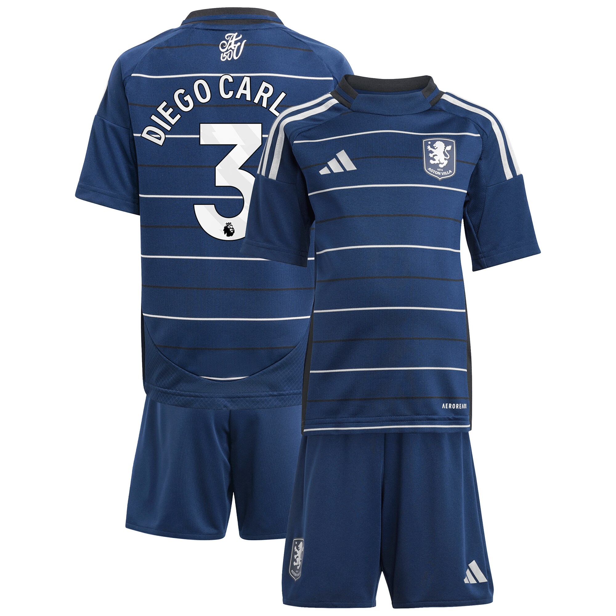 aston villa adidas third minikit 2024-25 with diego carlos 3 printing Collection - Official Aston Villa Kits