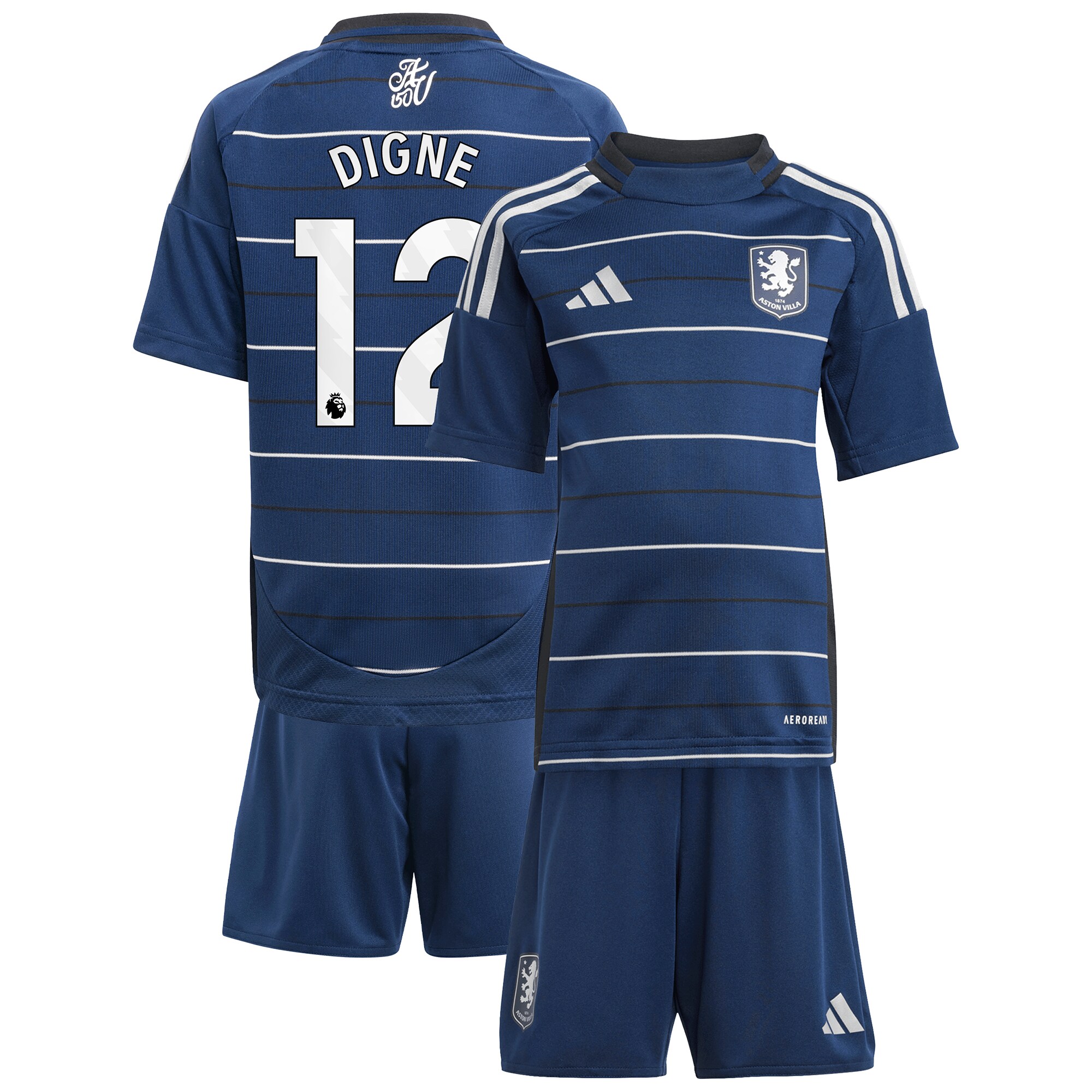 aston villa adidas third minikit 2024-25 with digne 12 printing Collection - Official Aston Villa Kits