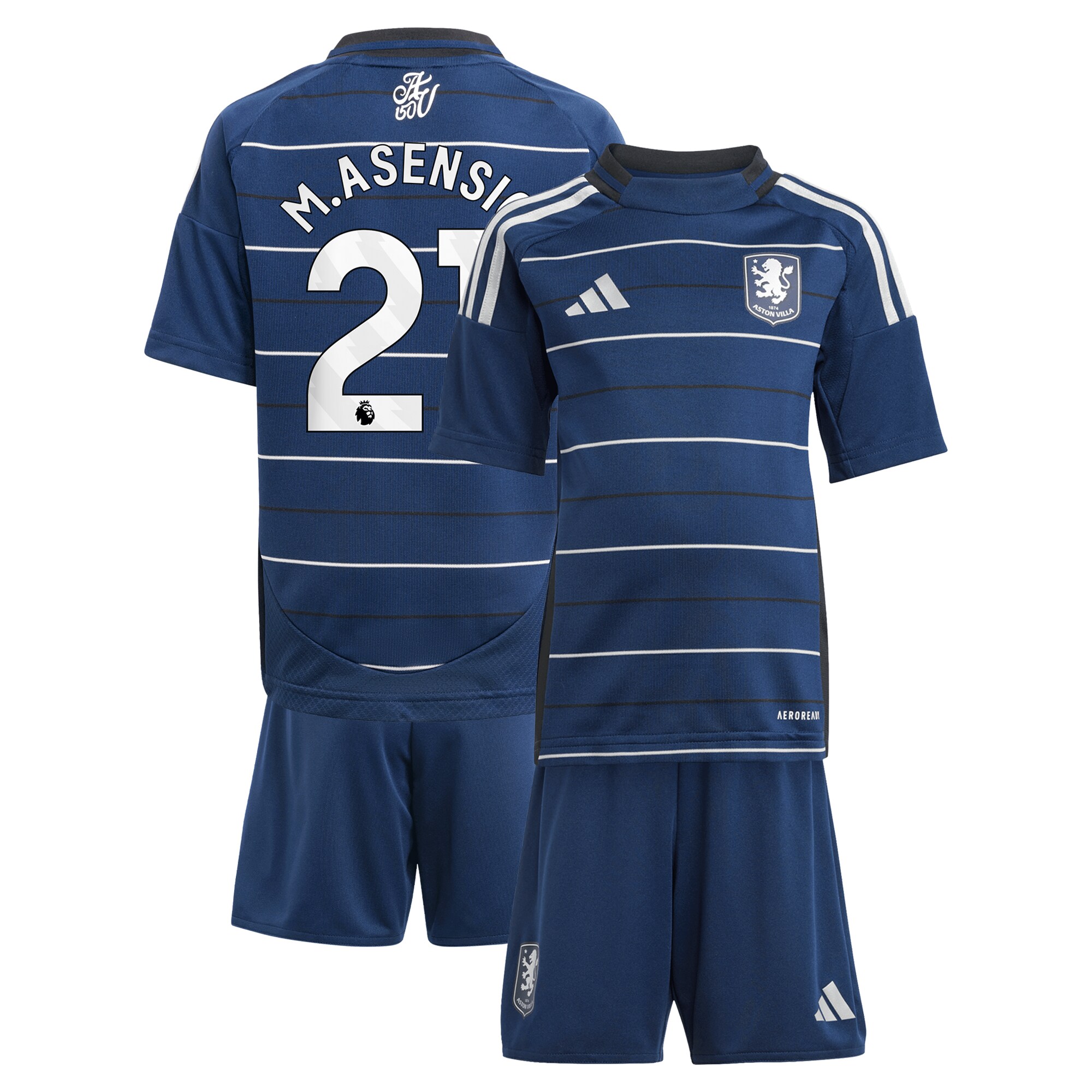 aston villa adidas third minikit 2024-25 with m.asensio 21 printing Collection - Official Aston Villa Kits