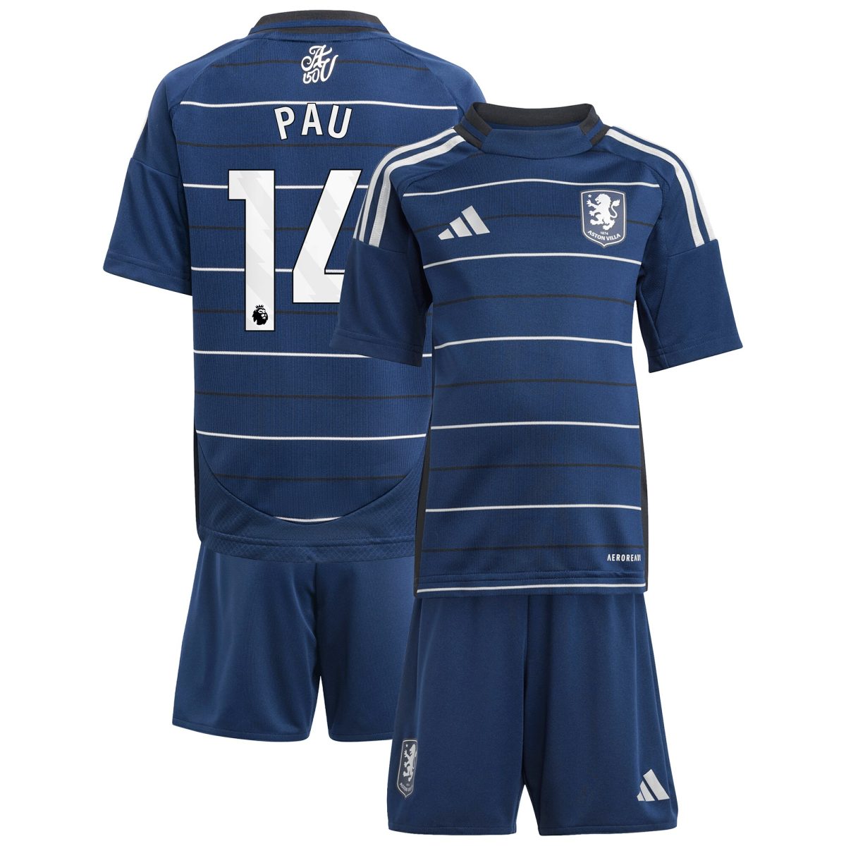 aston villa adidas third minikit 2024-25 with pau 14 printing Collection - Official Aston Villa Kits