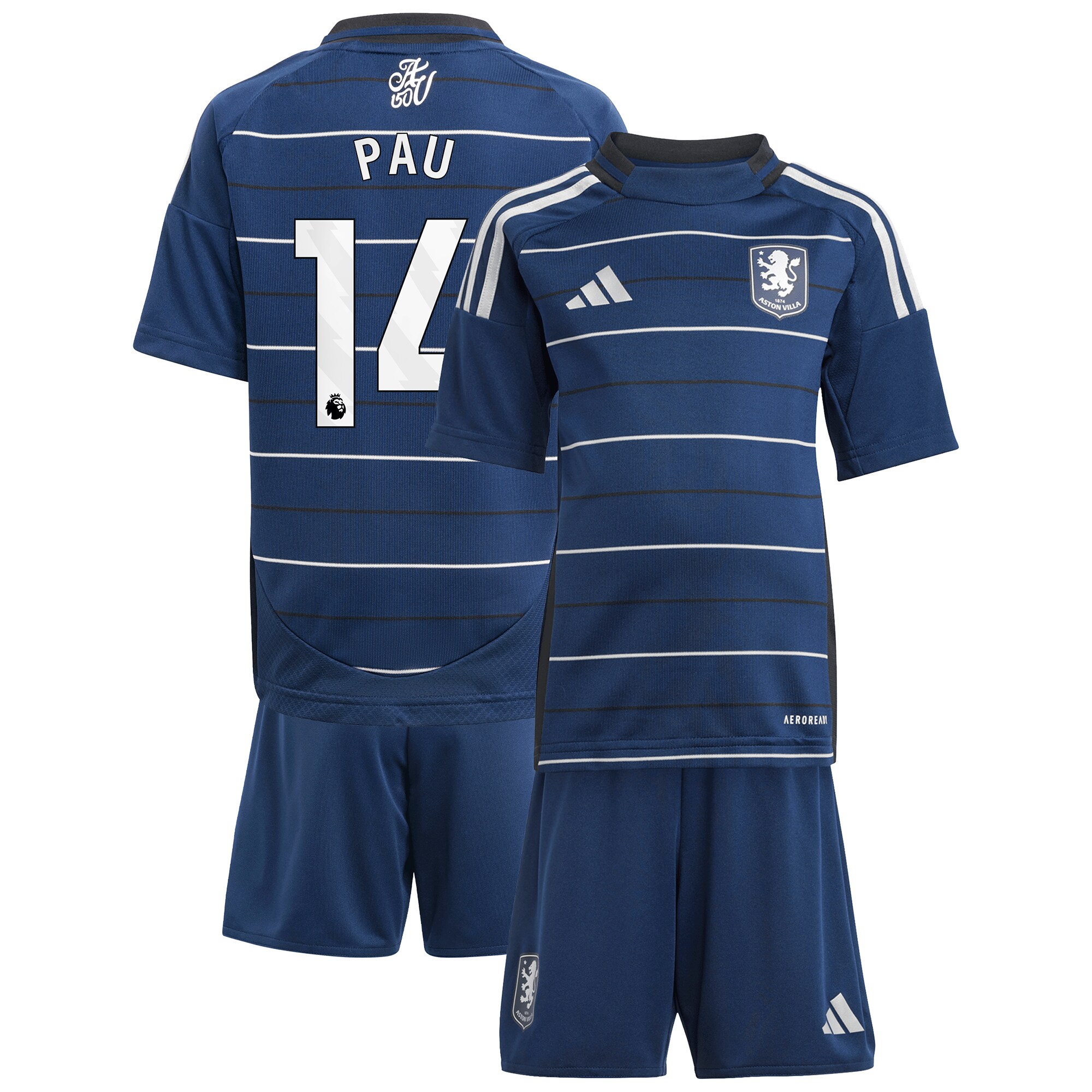 aston villa adidas third minikit 2024-25 with pau 14 printing Collection - Official Aston Villa Kits