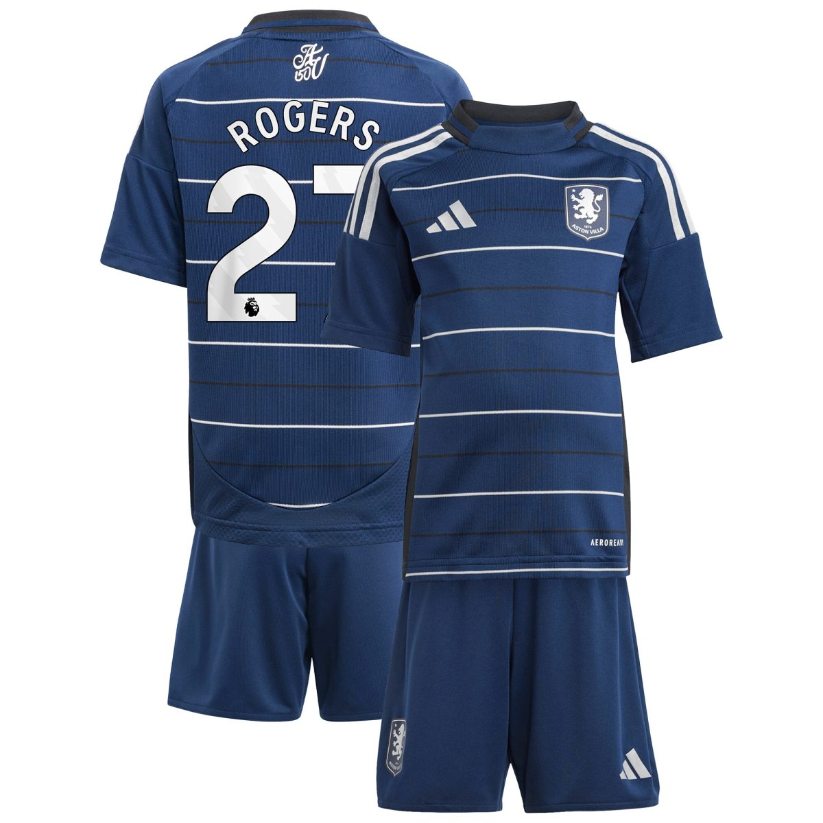 aston villa adidas third minikit 2024-25 with rogers 27 printing Collection - Official Aston Villa Kits