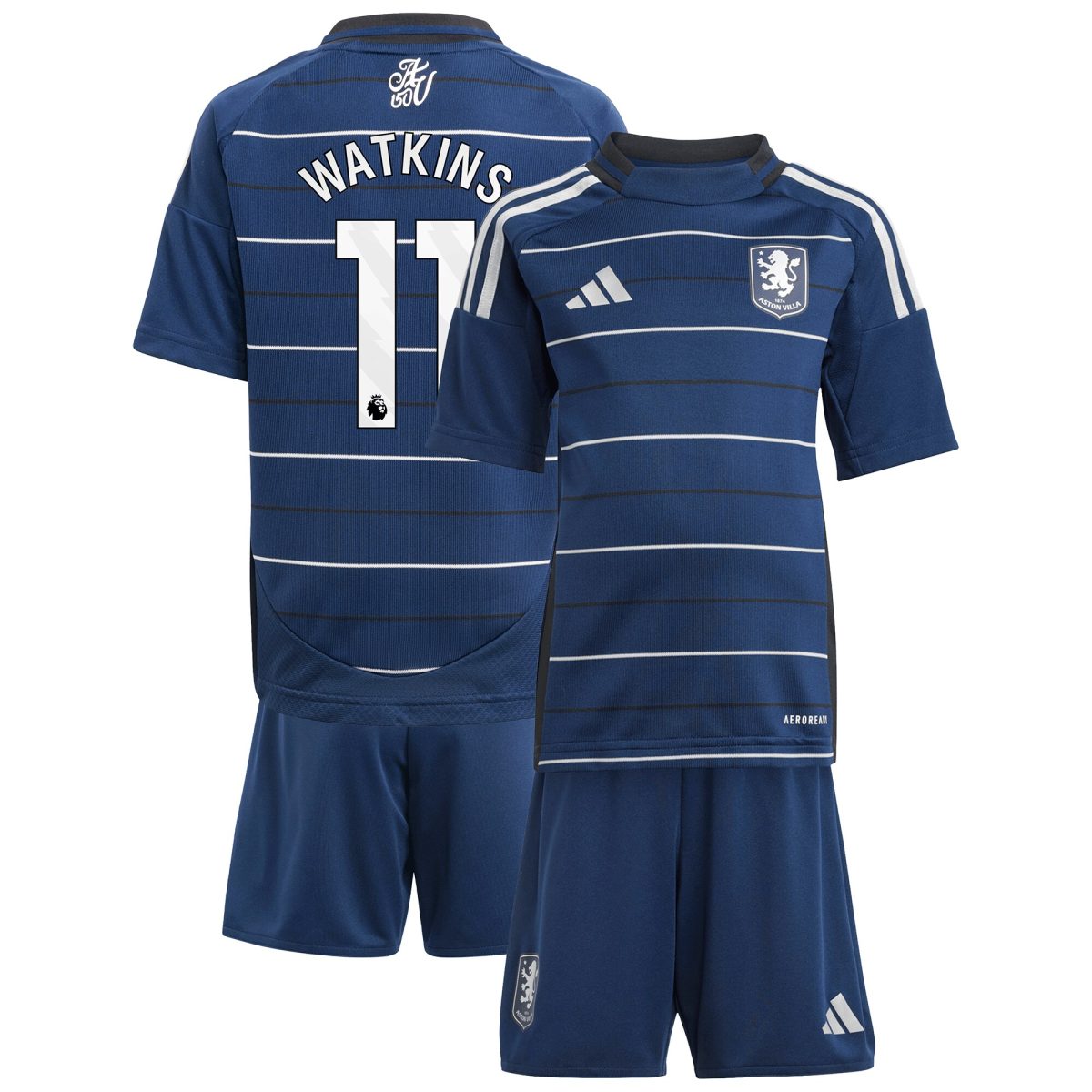 aston villa adidas third minikit 2024-25 with watkins 11 printing Collection - Official Aston Villa Kits