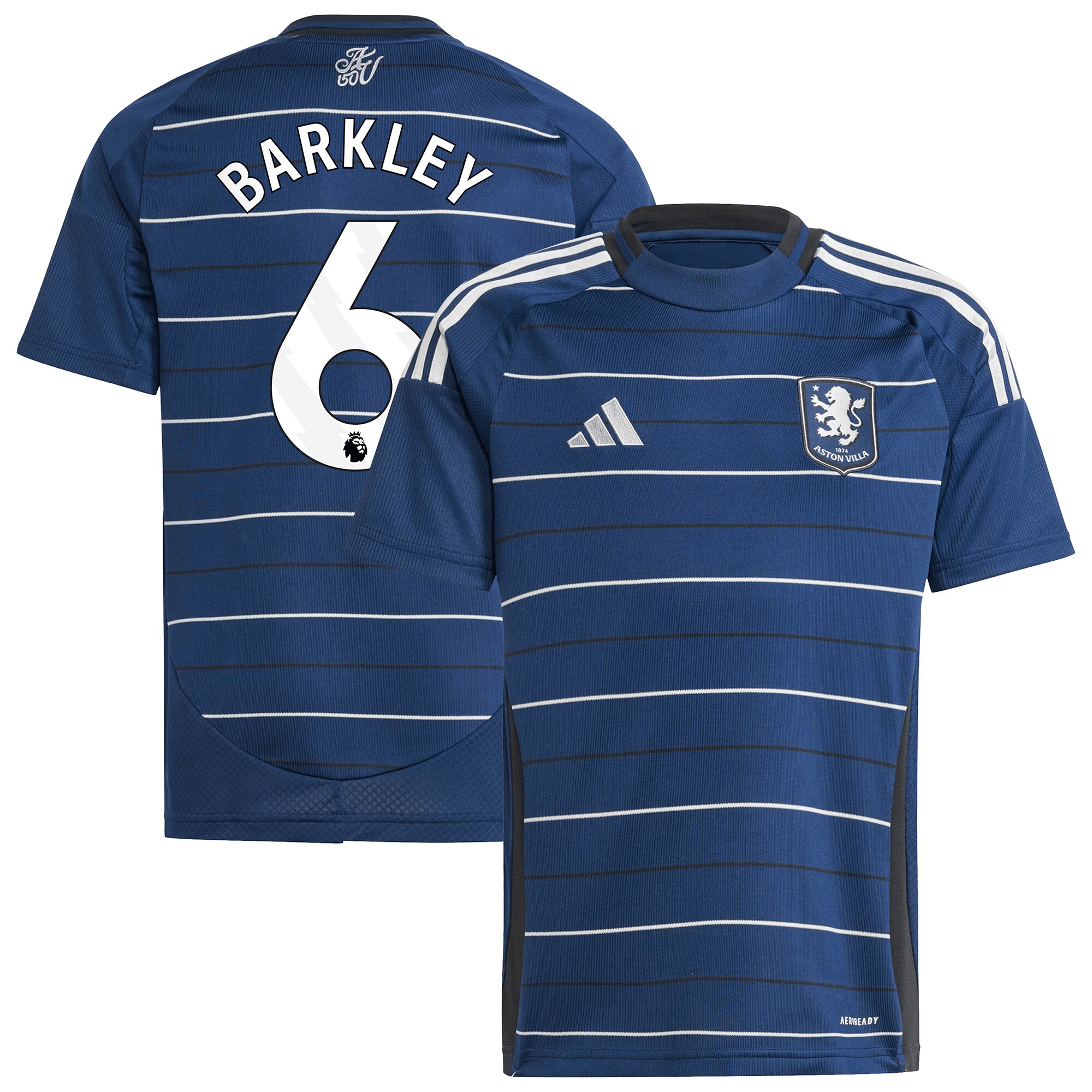aston villa adidas third shirt 2024-25 – kids with barkley 6 printing Collection - Official Aston Villa Kits