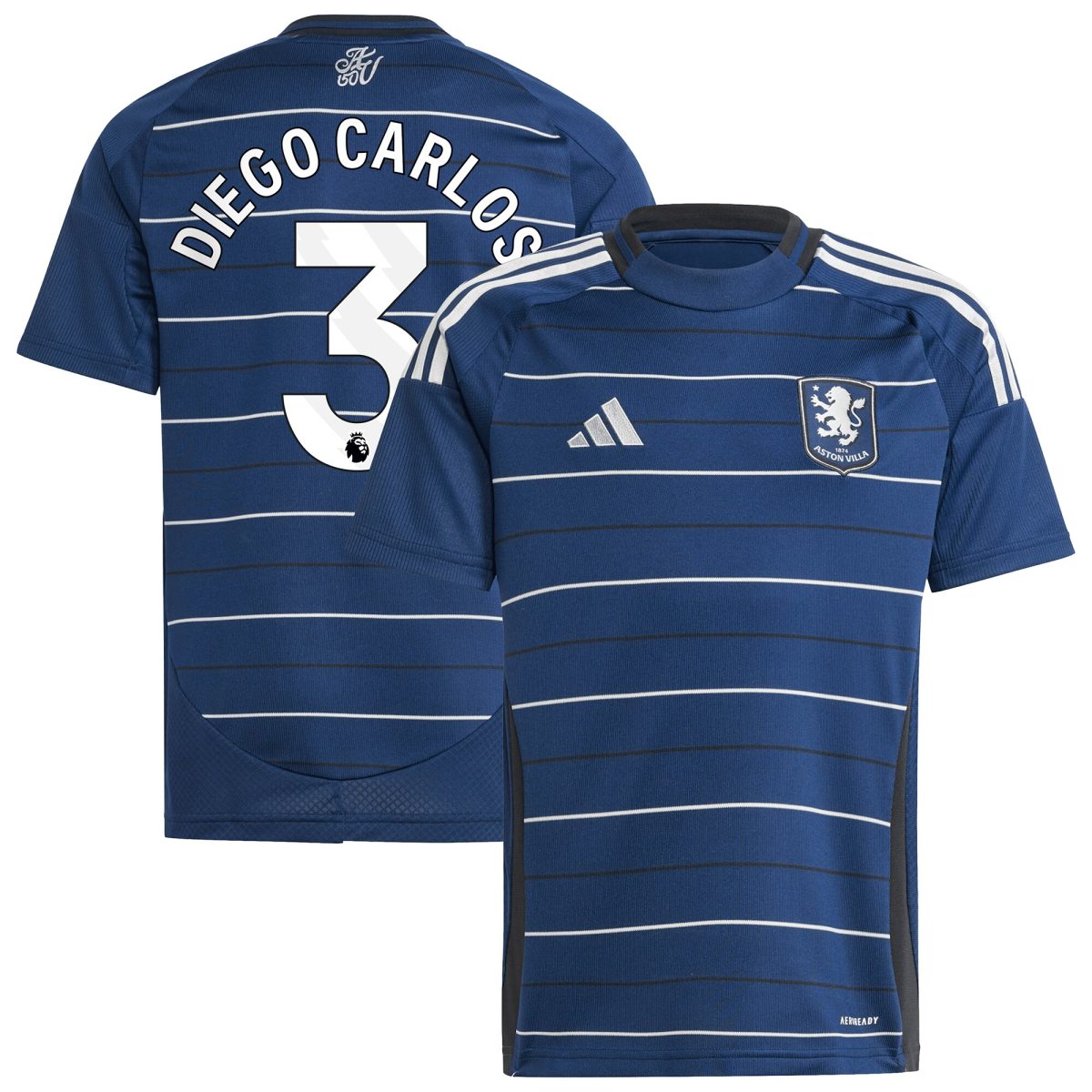 aston villa adidas third shirt 2024-25 – kids with diego carlos 3 printing Collection - Official Aston Villa Kits