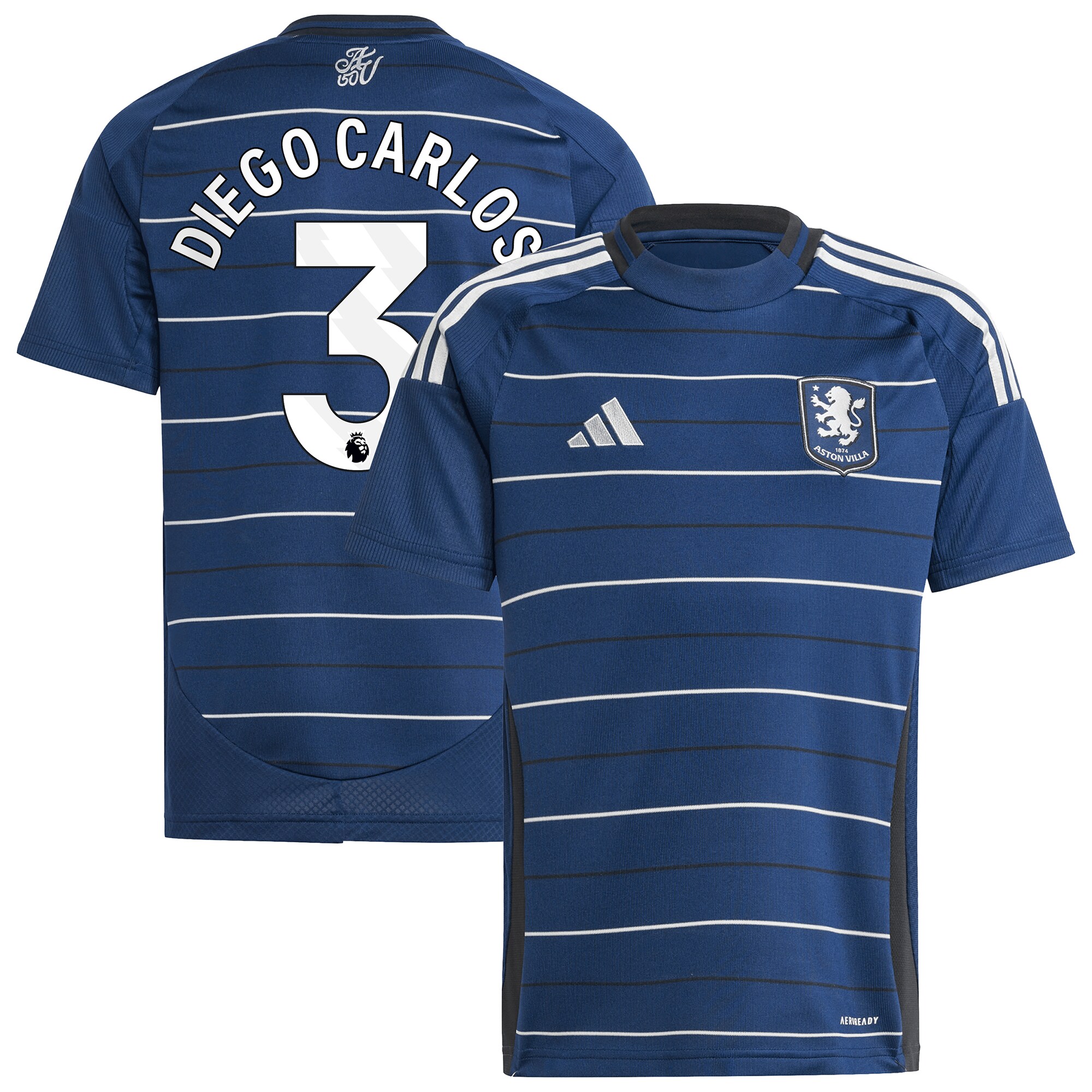 aston villa adidas third shirt 2024-25 – kids with diego carlos 3 printing Collection - Official Aston Villa Kits