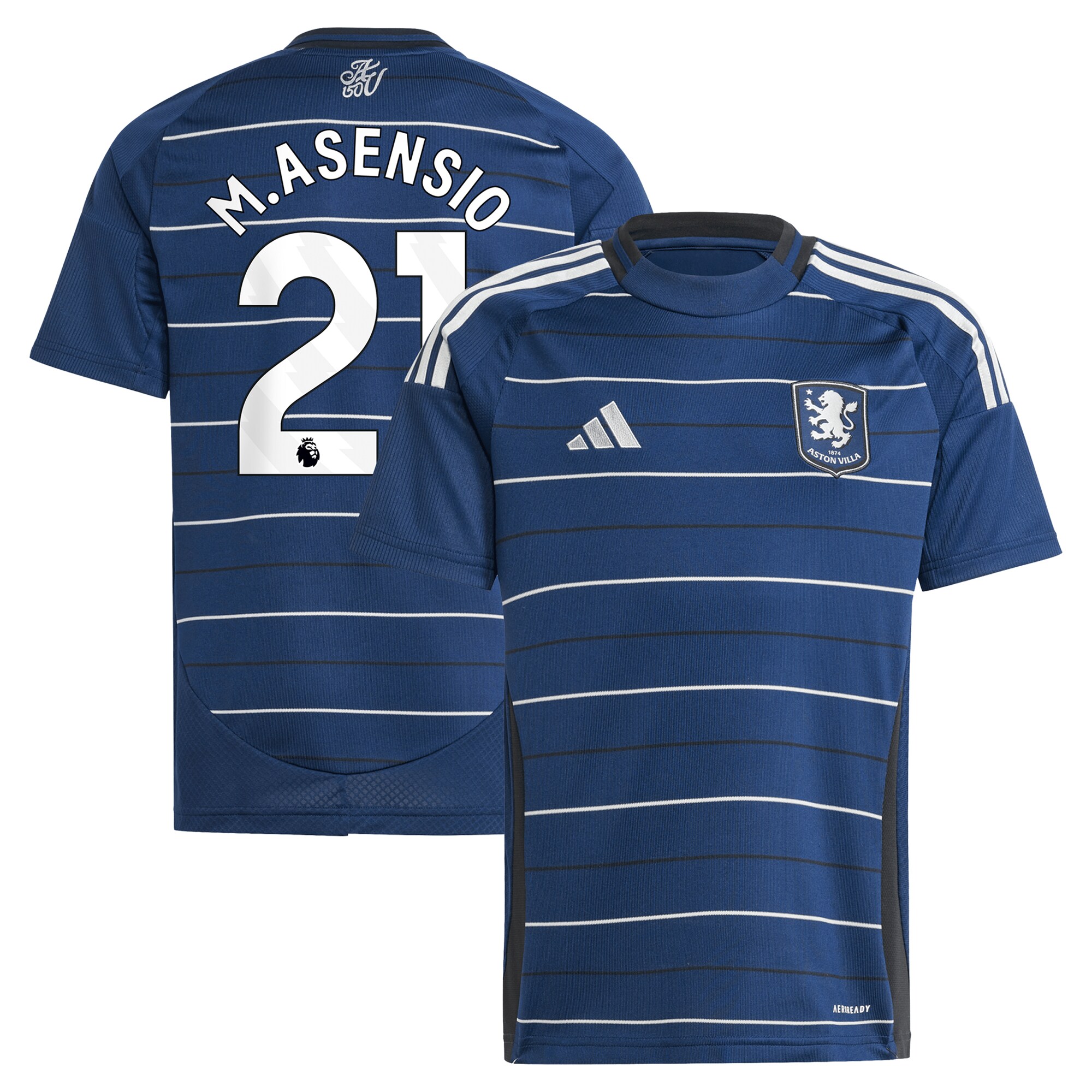 aston villa adidas third shirt 2024-25 – kids with m.asensio 21 printing Collection - Official Aston Villa Kits
