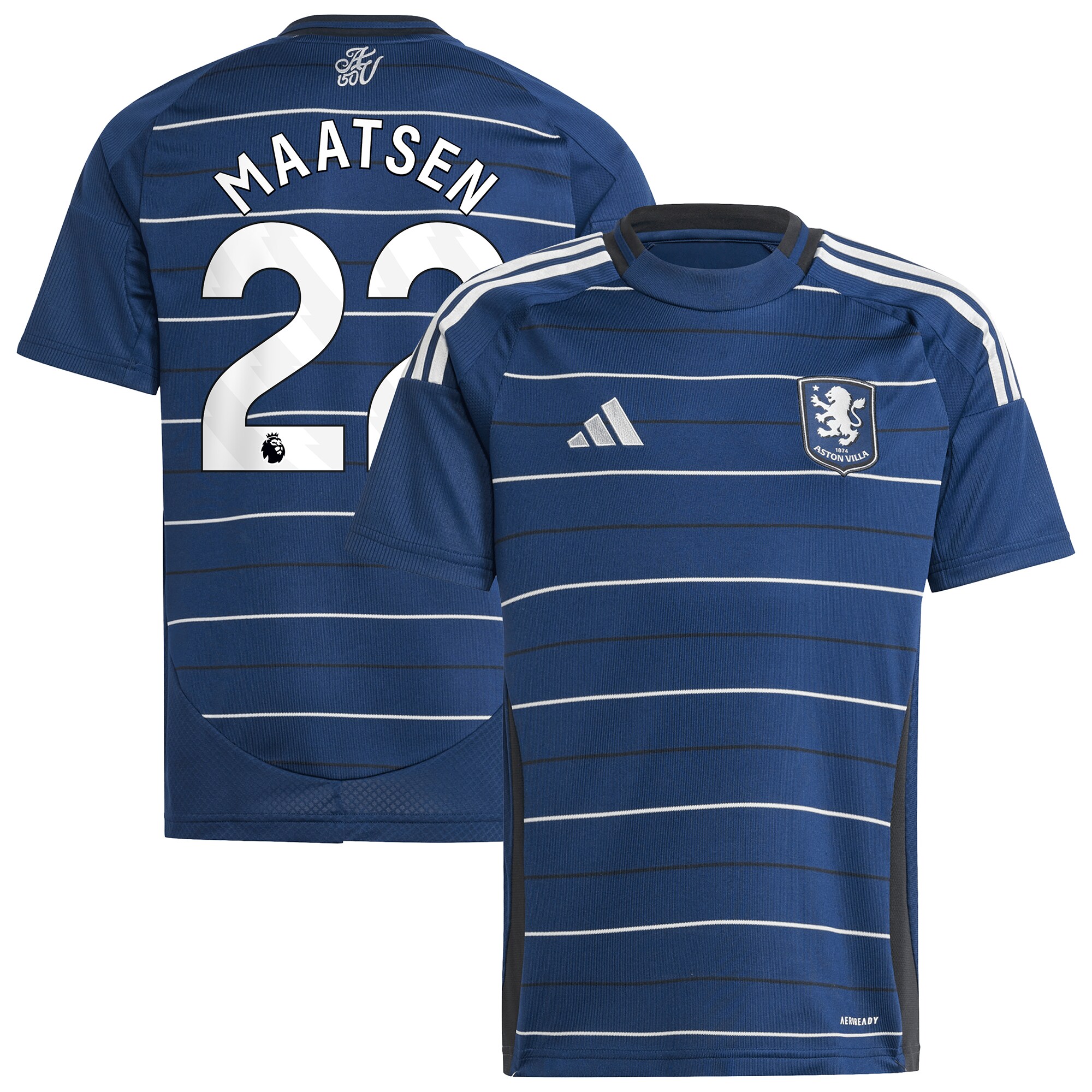 aston villa adidas third shirt 2024-25 – kids with maatsen 22 printing Collection - Official Aston Villa Kits