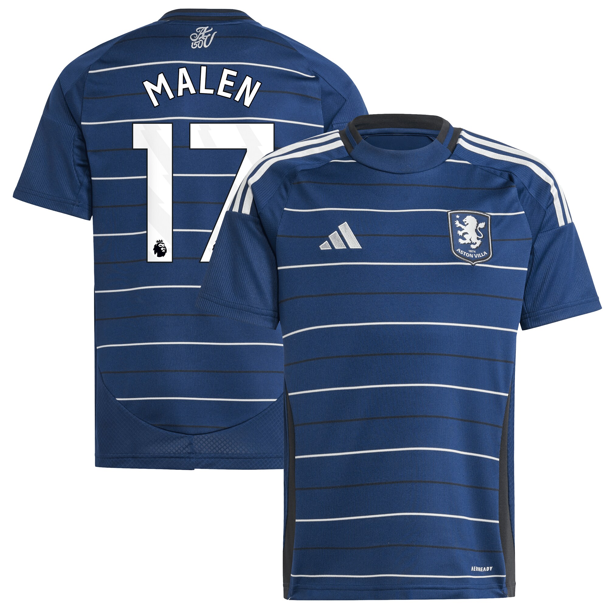 aston villa adidas third shirt 2024-25 – kids with malen 17 printing Collection - Official Aston Villa Kits