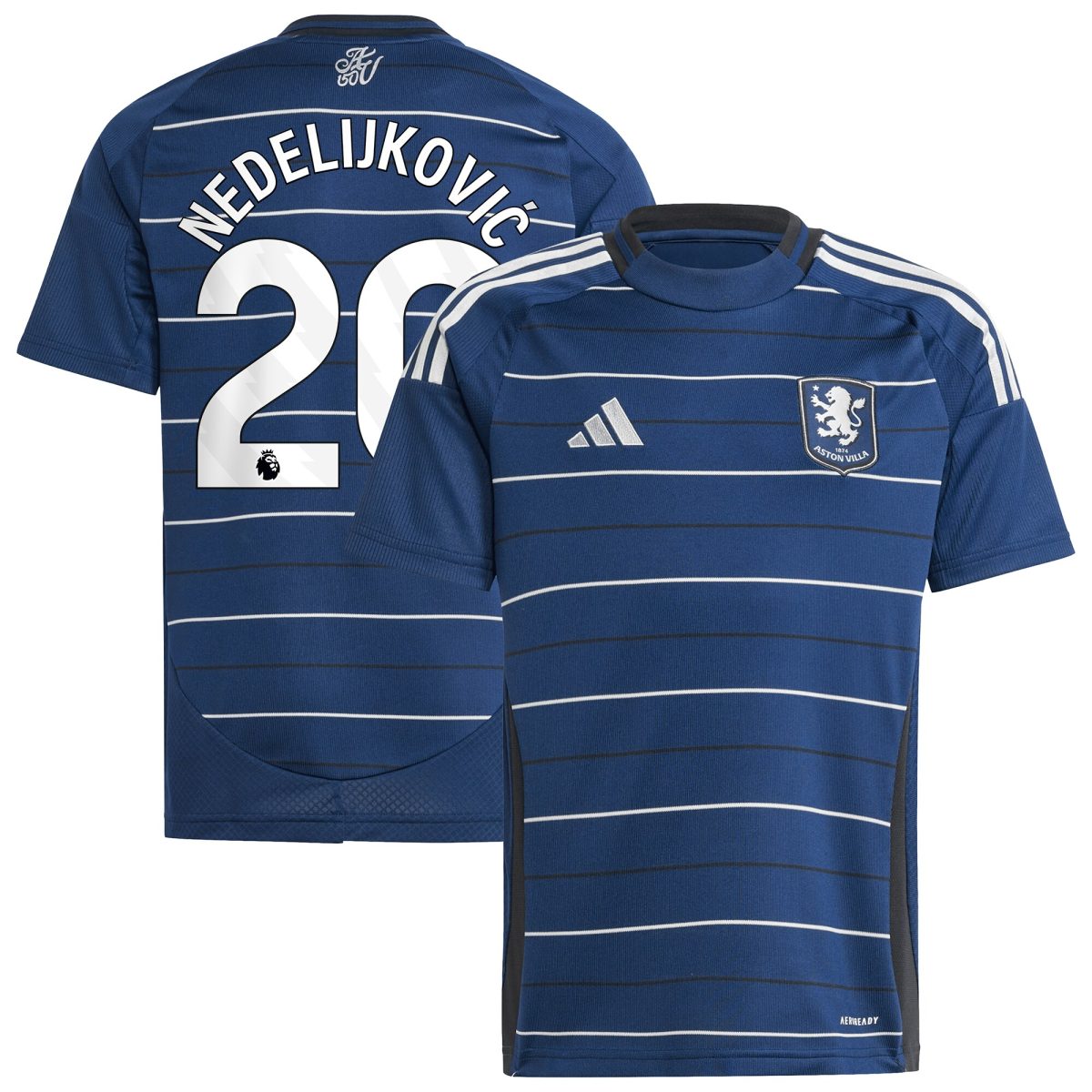 aston villa adidas third shirt 2024-25 – kids with nedeljković 20 printing Collection - Official Aston Villa Kits