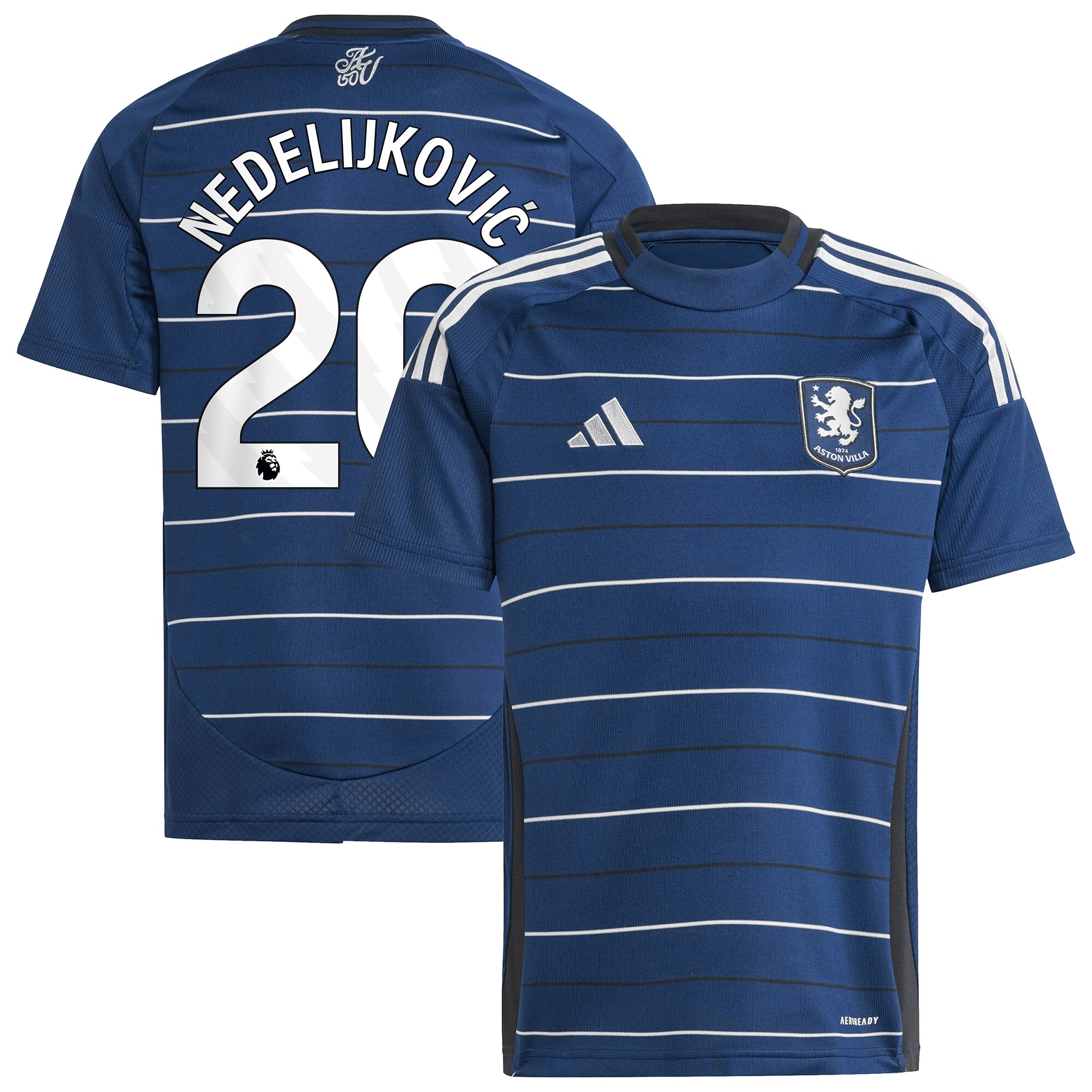 aston villa adidas third shirt 2024-25 – kids with nedeljković 20 printing Collection - Official Aston Villa Kits