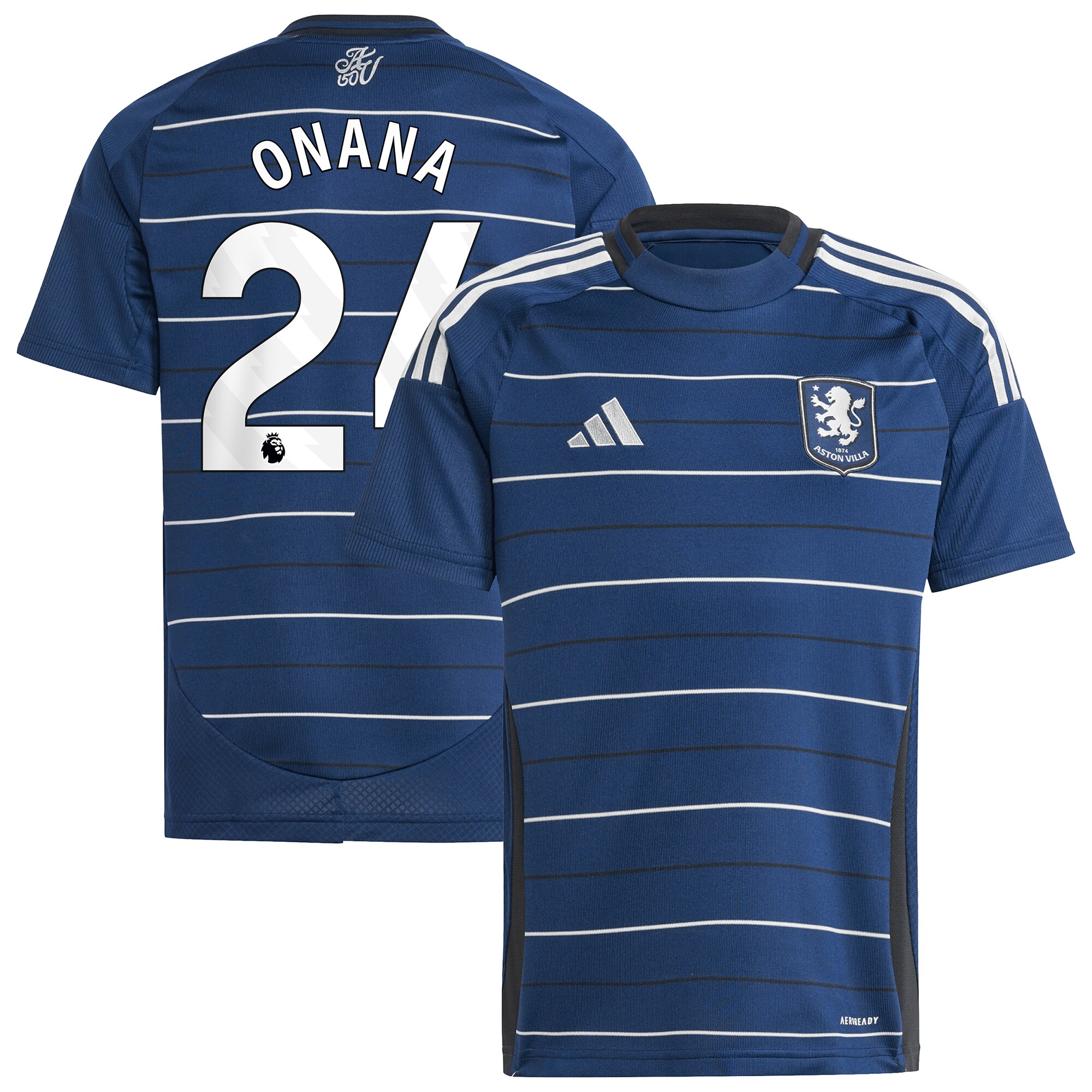 aston villa adidas third shirt 2024-25 – kids with onana 24 printing Collection - Official Aston Villa Kits