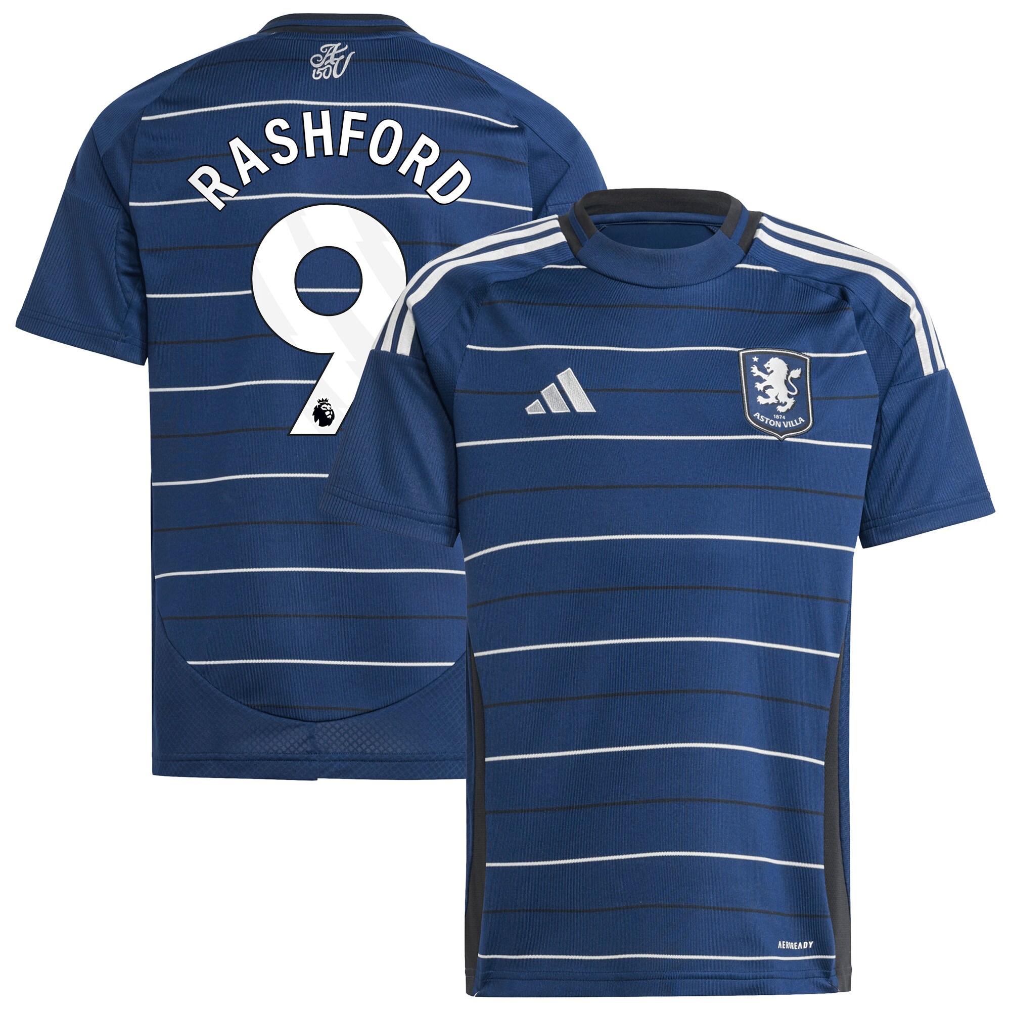 aston villa adidas third shirt 2024-25 – kids with rashford 9 printing Collection - Official Aston Villa Kits