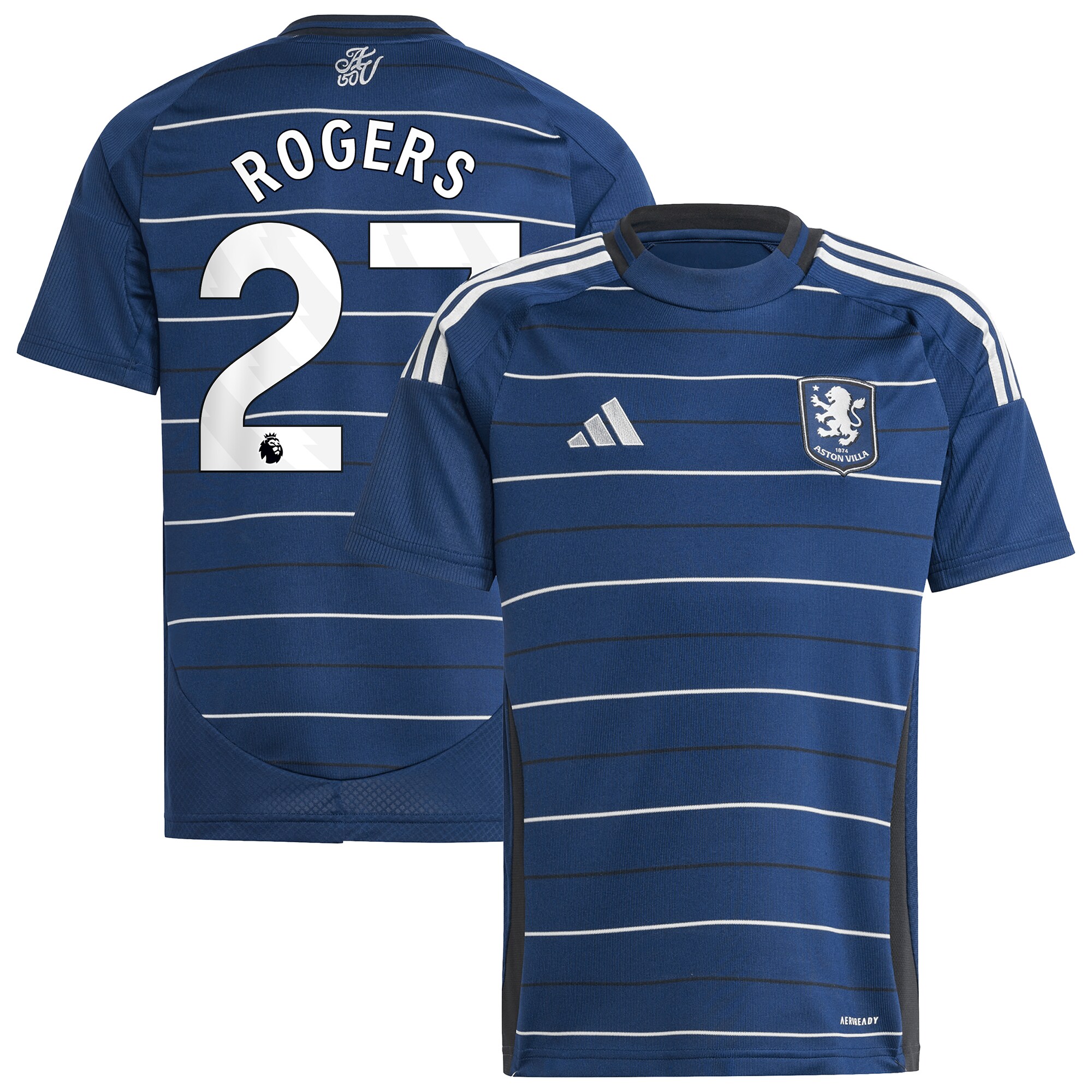 aston villa adidas third shirt 2024-25 – kids with rogers 27 printing Collection - Official Aston Villa Kits