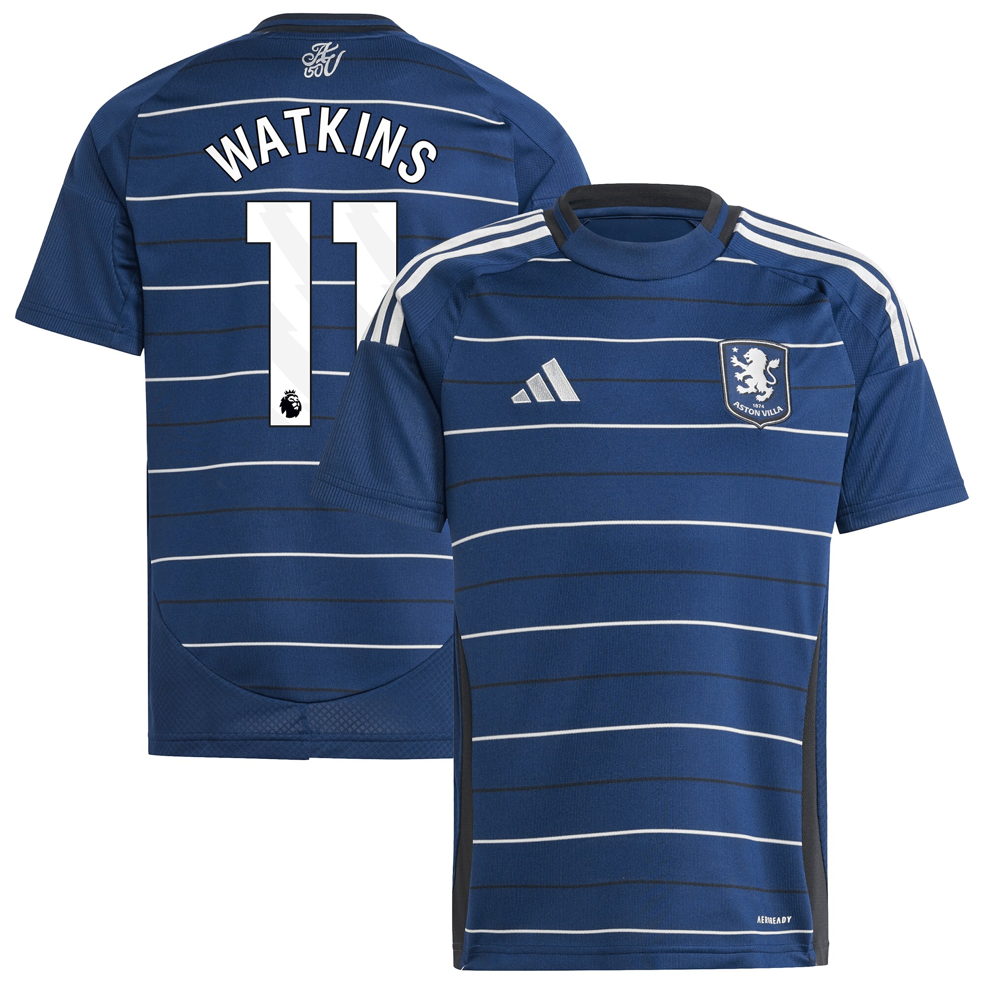 aston villa adidas third shirt 2024-25 – kids with watkins 11 printing Collection - Official Aston Villa Kits