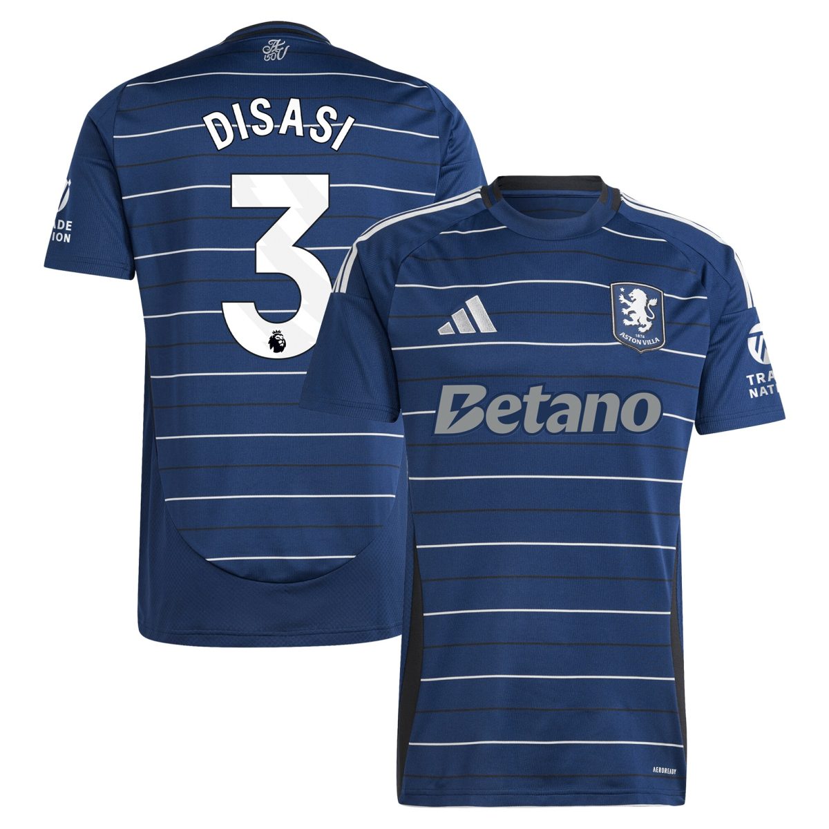 aston villa adidas third shirt 2024-25 with disasi 3 printing Collection - Official Aston Villa Kits