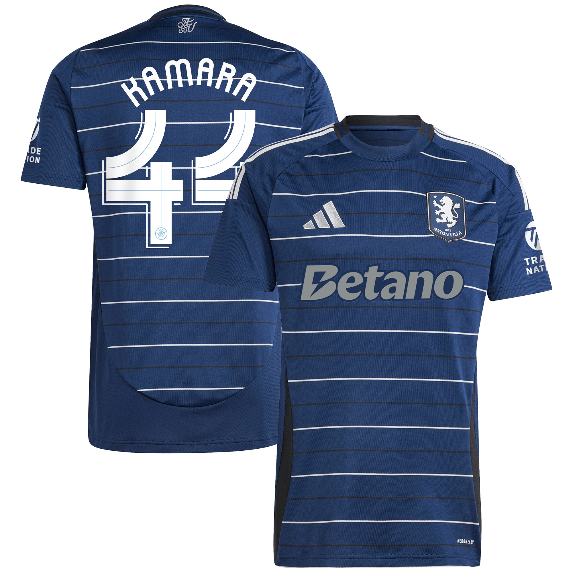 aston villa adidas third shirt 2024-25 with kamara 44 cup printing Collection - Official Aston Villa Kits