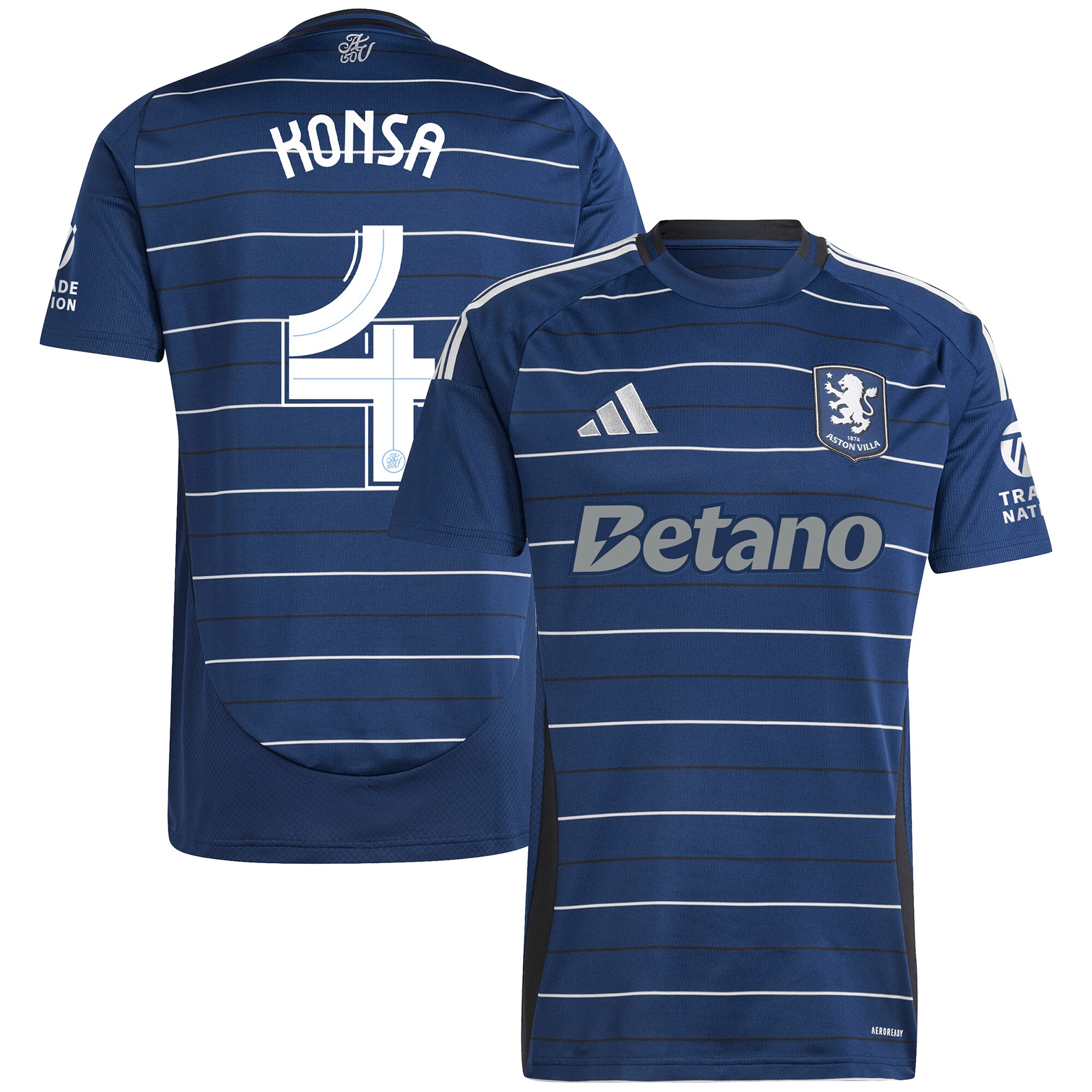 aston villa adidas third shirt 2024-25 with konsa 4 cup printing Collection - Official Aston Villa Kits
