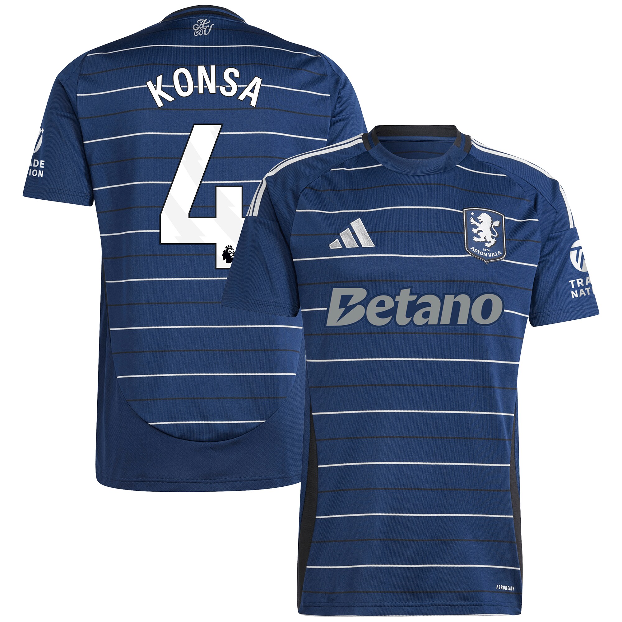 aston villa adidas third shirt 2024-25 with konsa 4 printing Collection - Official Aston Villa Kits