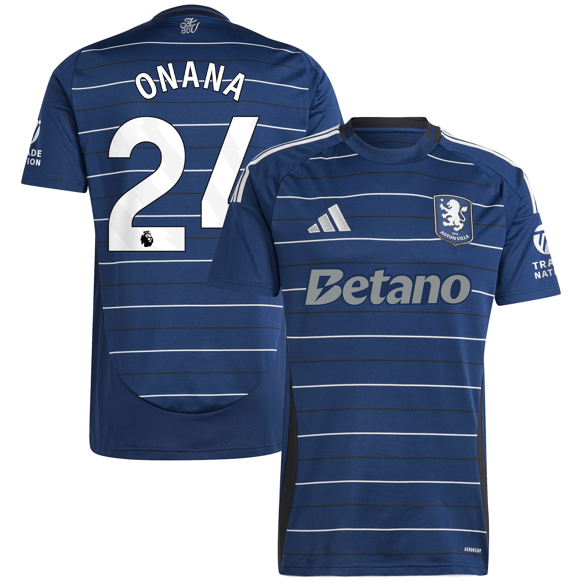 aston villa adidas third shirt 2024-25 with onana 24 printing Collection - Official Aston Villa Kits