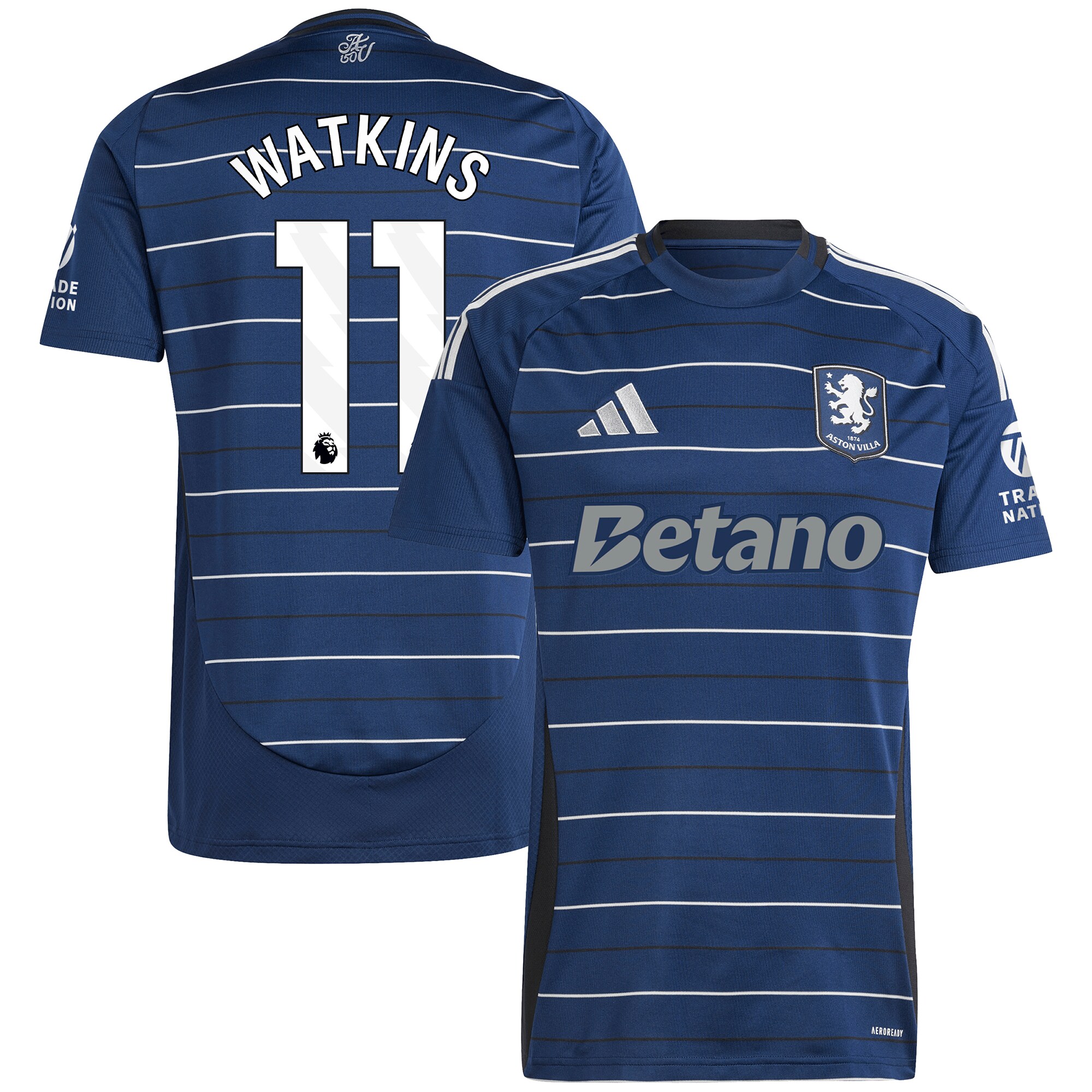 aston villa adidas third shirt 2024-25 with watkins 11 printing Collection - Official Aston Villa Kits