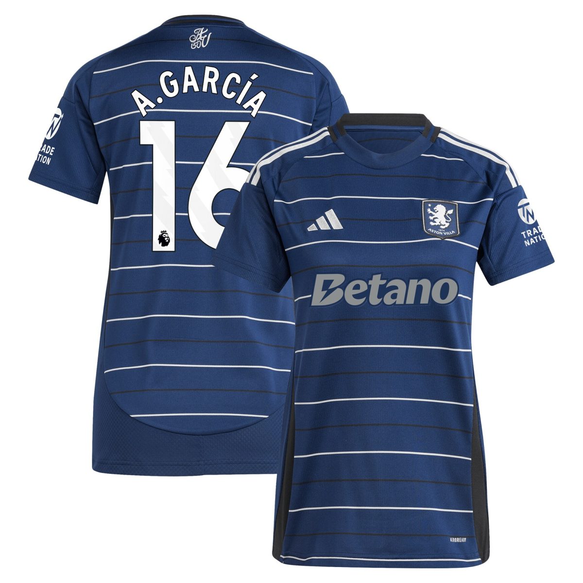 aston villa adidas third shirt 2024-25 – womens with a.garcía 16 printing Collection - Official Aston Villa Kits