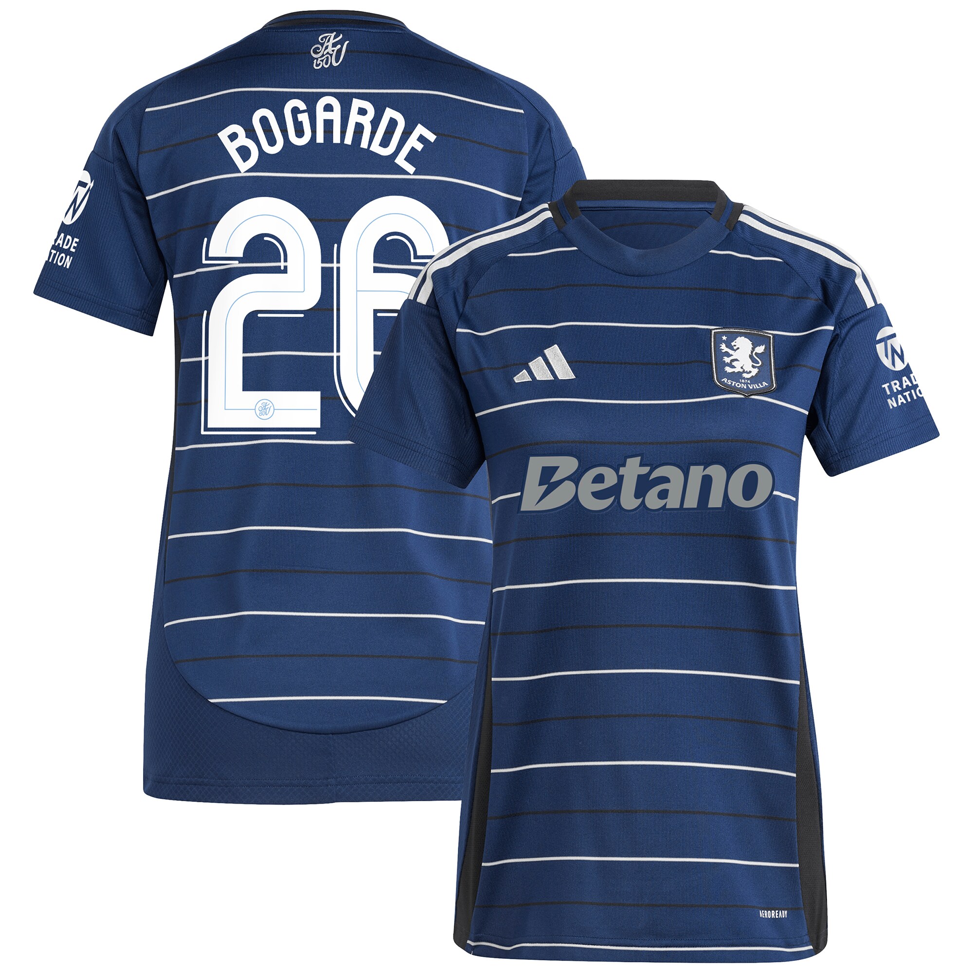aston villa adidas third shirt 2024-25 – womens with bogarde 26 cup printing Collection - Official Aston Villa Kits