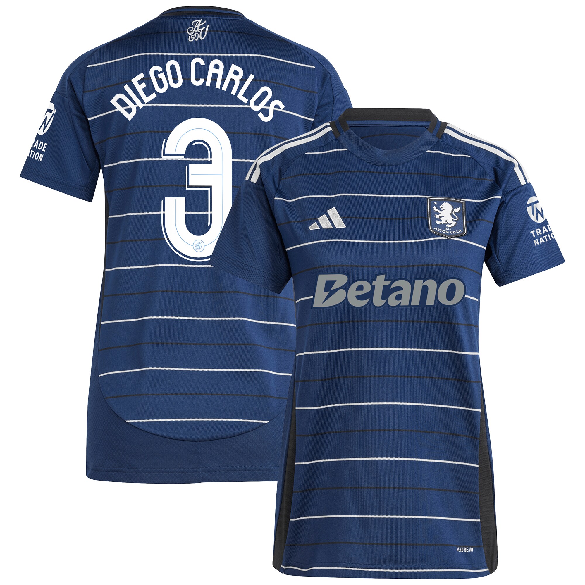 aston villa adidas third shirt 2024-25 – womens with diego carlos 3 cup printing Collection - Official Aston Villa Kits