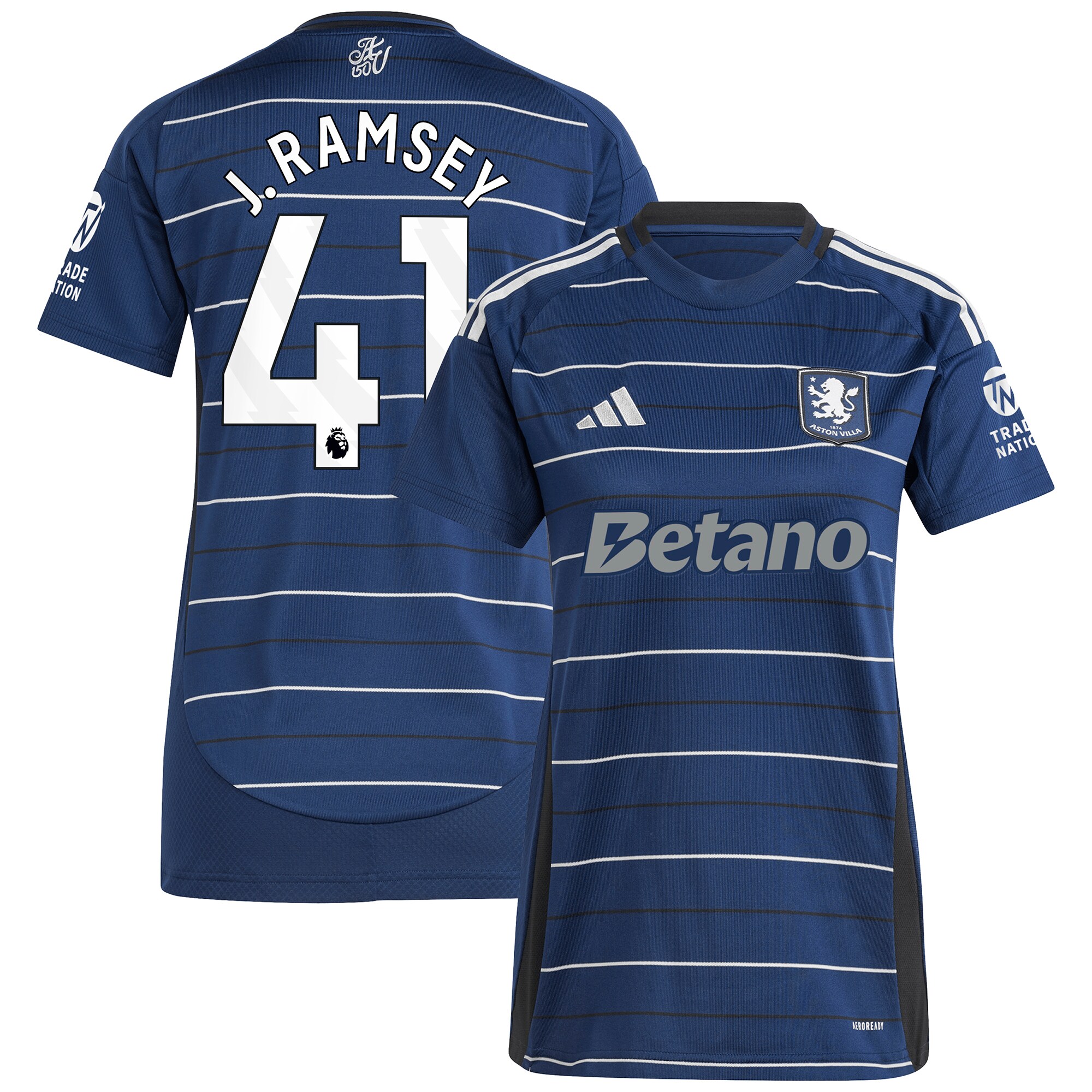 aston villa adidas third shirt 2024-25 – womens with j. ramsey 41 printing Collection - Official Aston Villa Kits