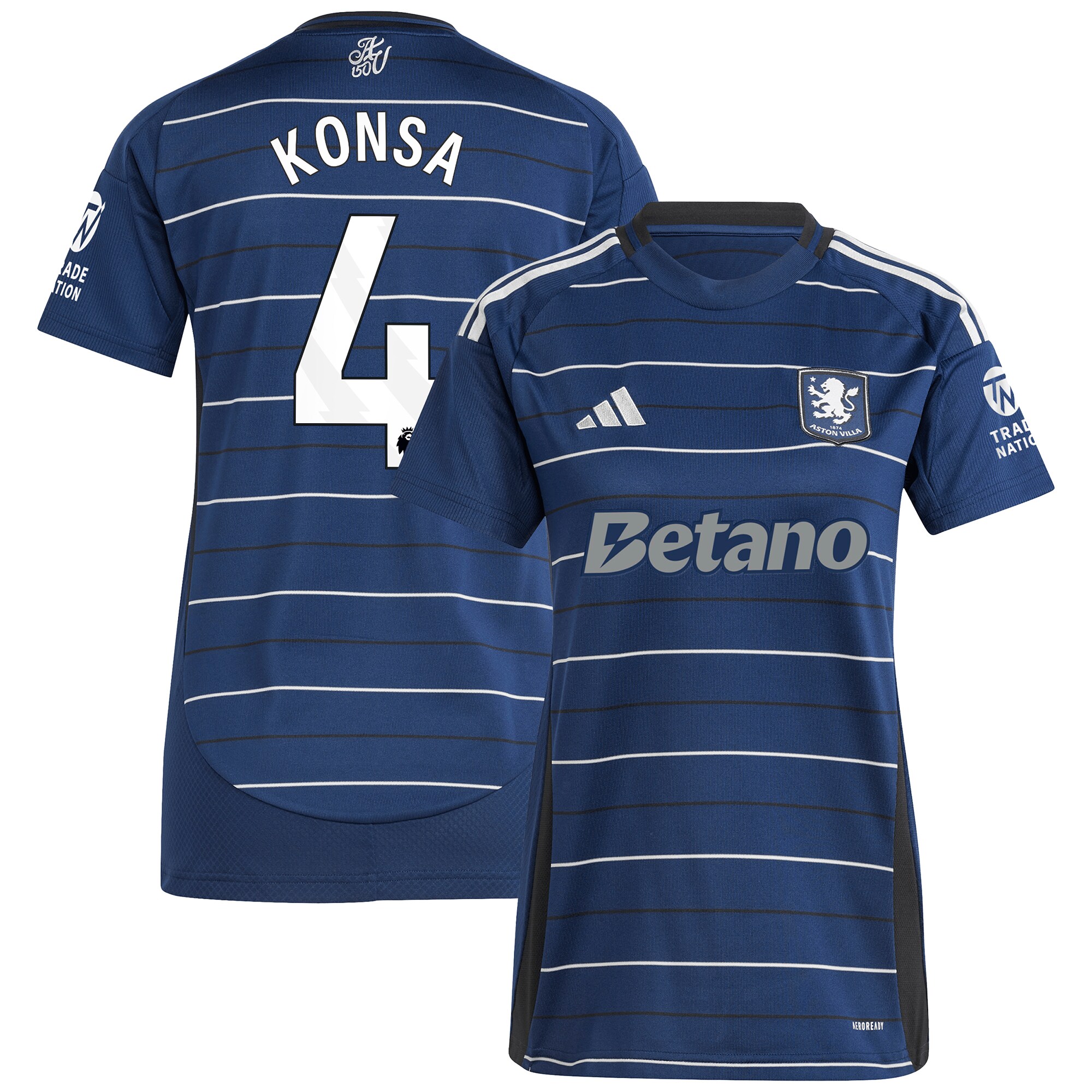 aston villa adidas third shirt 2024-25 – womens with konsa 4 printing Collection - Official Aston Villa Kits