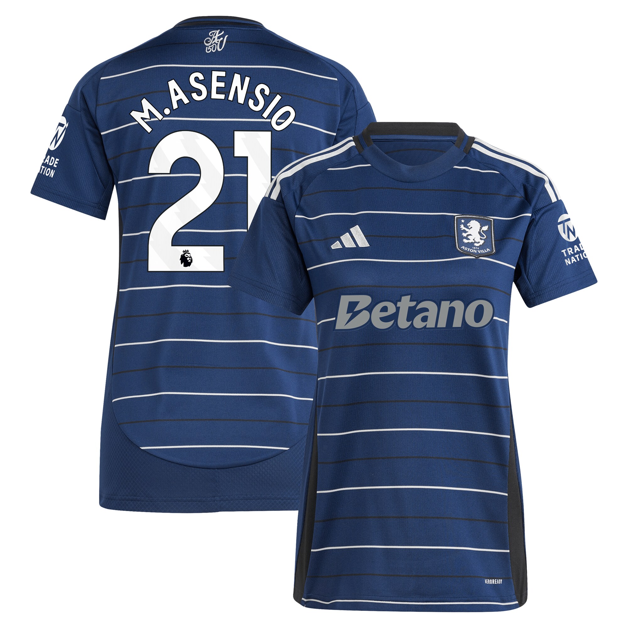 aston villa adidas third shirt 2024-25 – womens with m.asensio 21 printing Collection - Official Aston Villa Kits