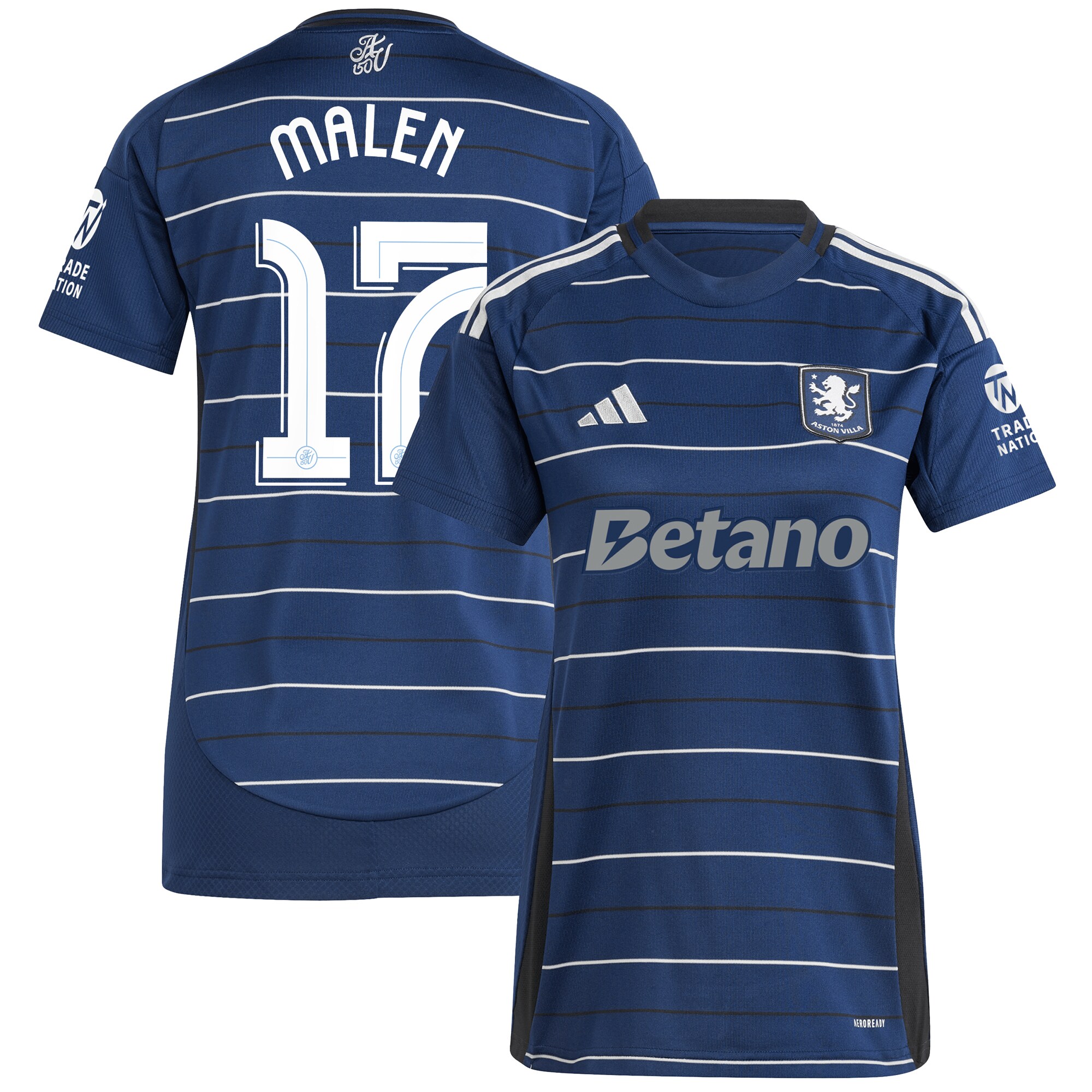 aston villa adidas third shirt 2024-25 – womens with malen 17 cup printing Collection - Official Aston Villa Kits