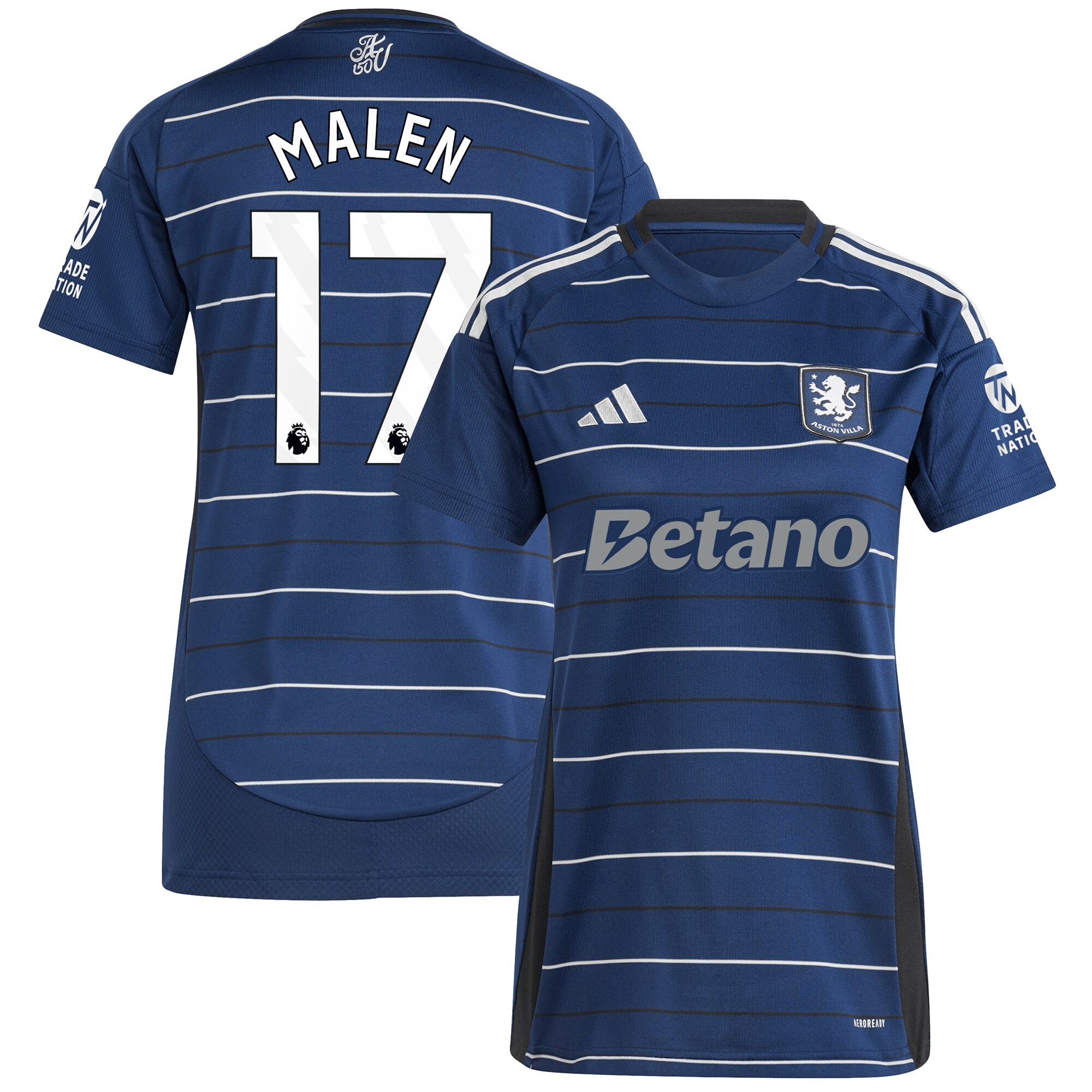 aston villa adidas third shirt 2024-25 – womens with malen 17 printing Collection - Official Aston Villa Kits