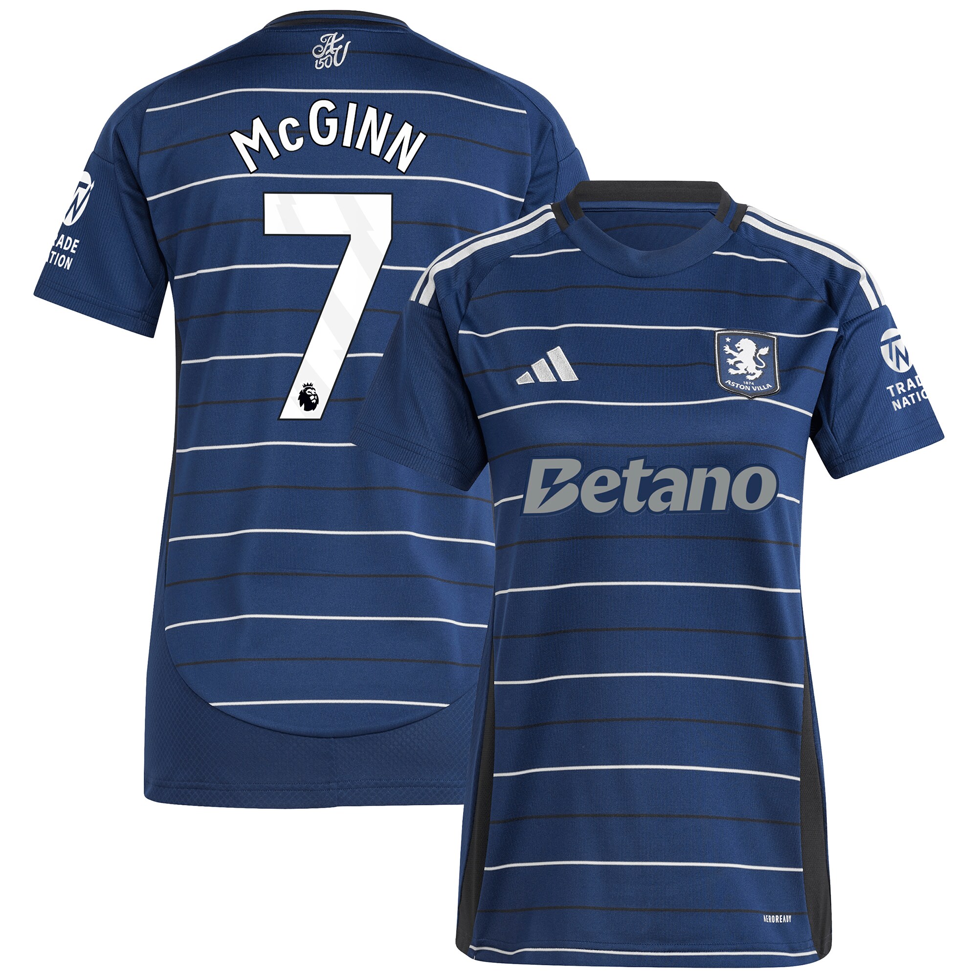 aston villa adidas third shirt 2024-25 – womens with mcginn 7 printing Collection - Official Aston Villa Kits