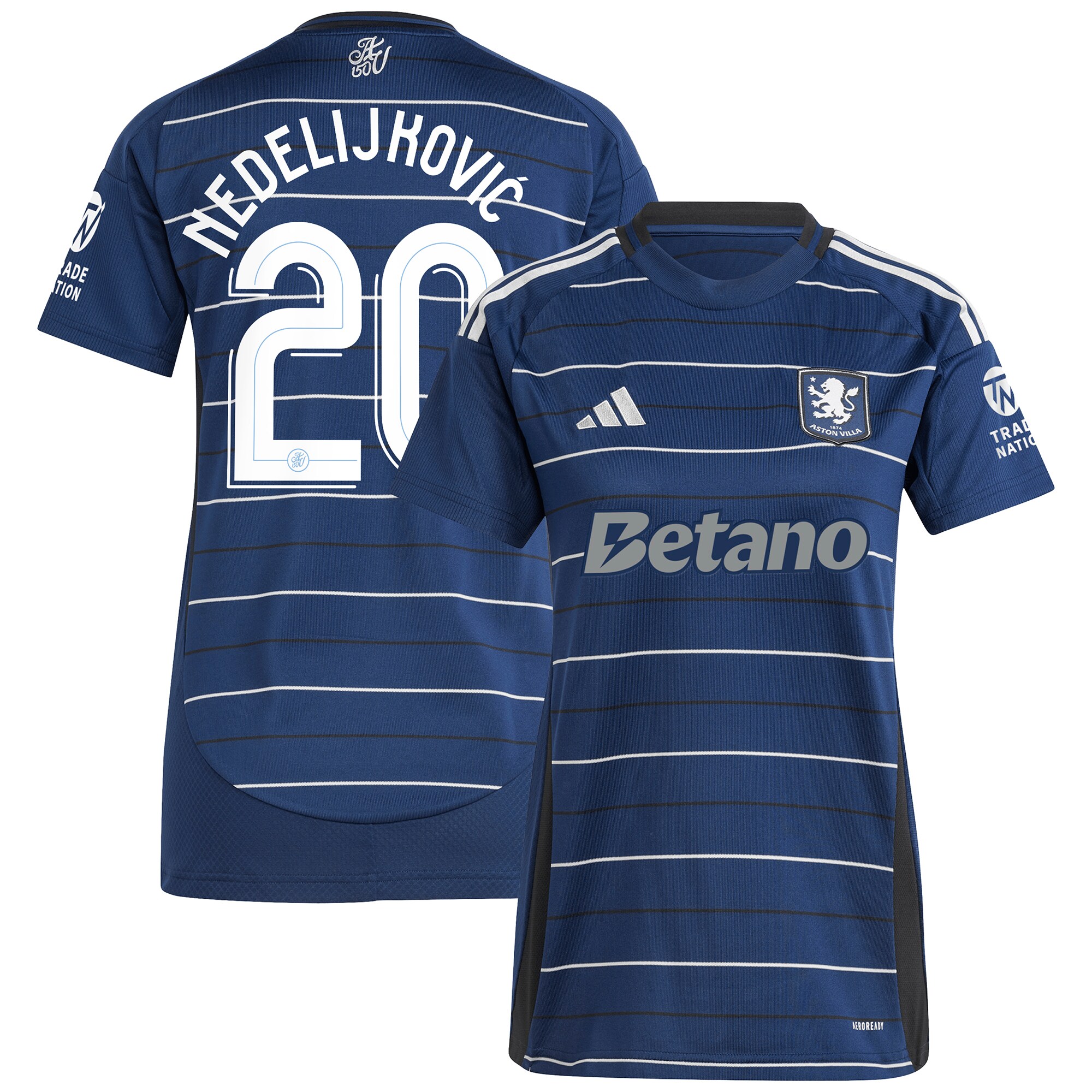 aston villa adidas third shirt 2024-25 – womens with nedeljković 20 cup printing Collection - Official Aston Villa Kits