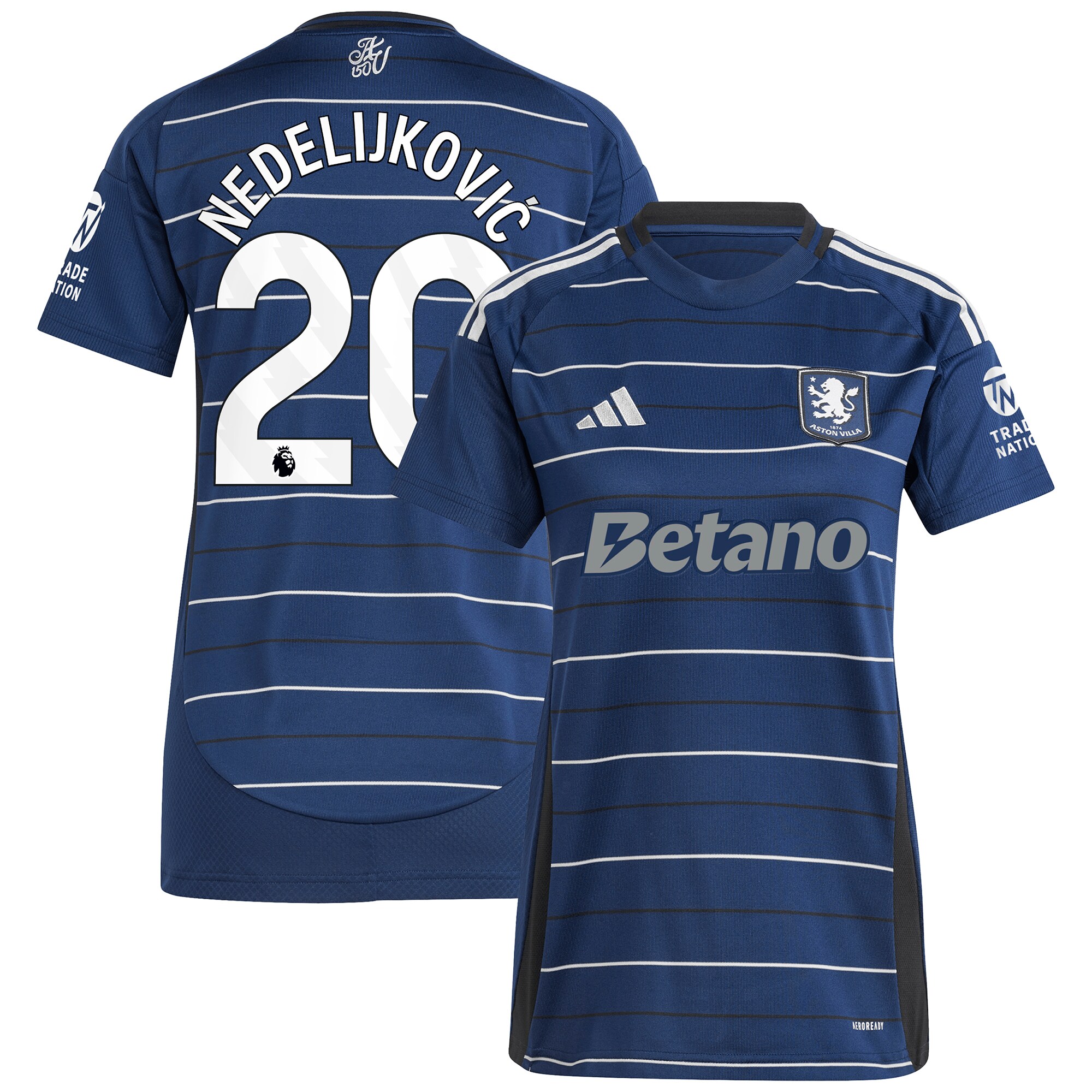 aston villa adidas third shirt 2024-25 – womens with nedeljković 20 printing Collection - Official Aston Villa Kits