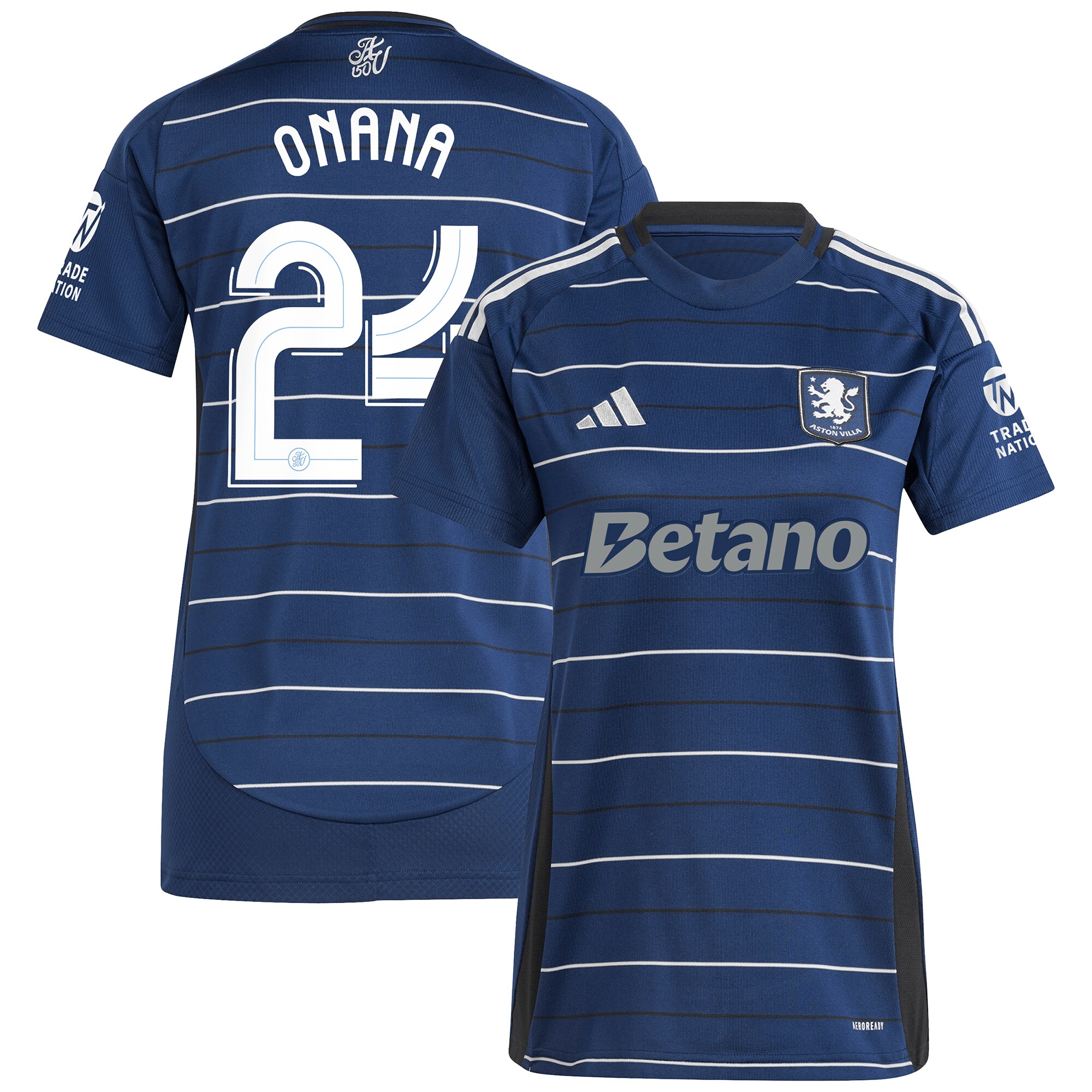 aston villa adidas third shirt 2024-25 – womens with onana 24 cup printing Collection - Official Aston Villa Kits